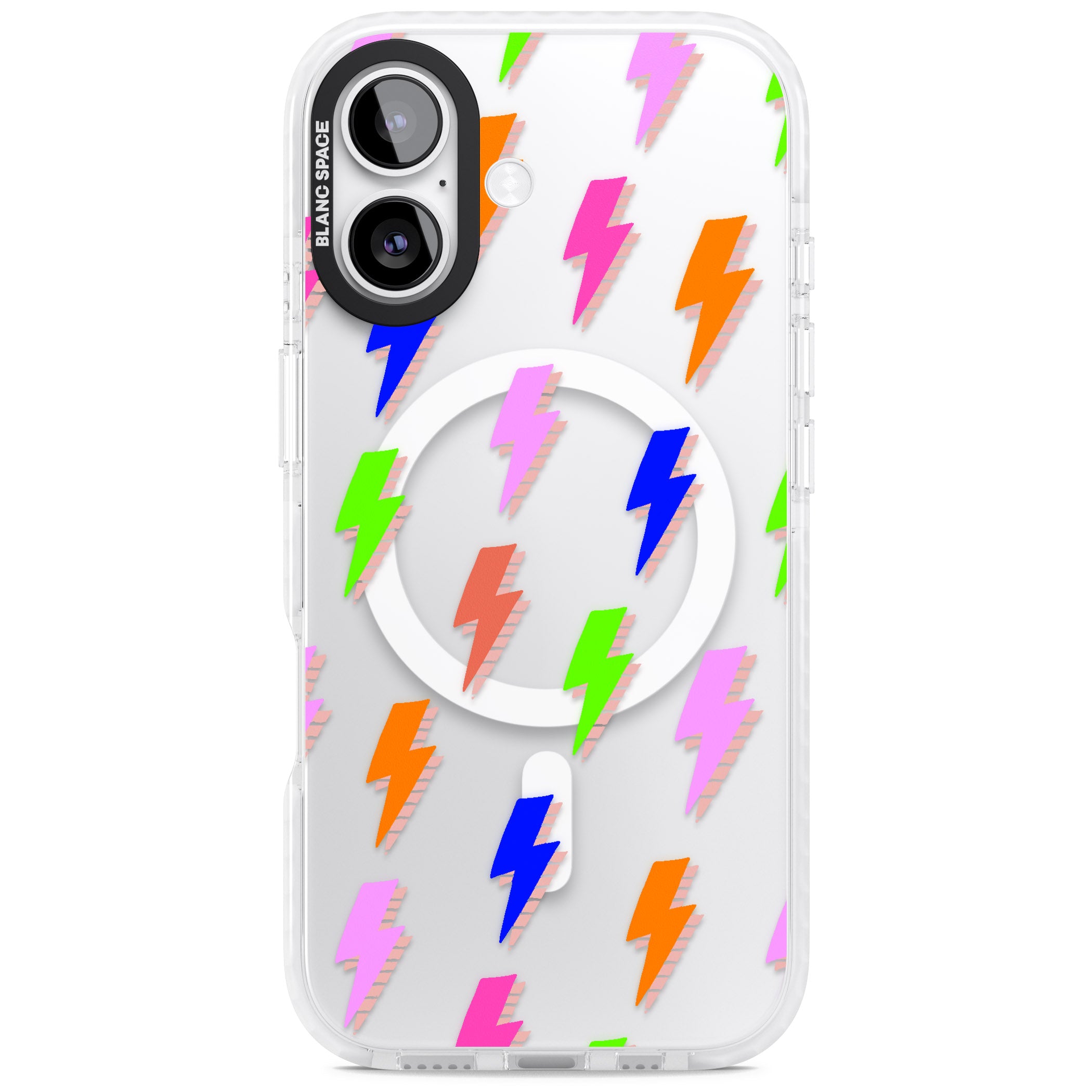 Rainbow Pop Lightning iPhone 17 Impact Pro Clear Phone Case