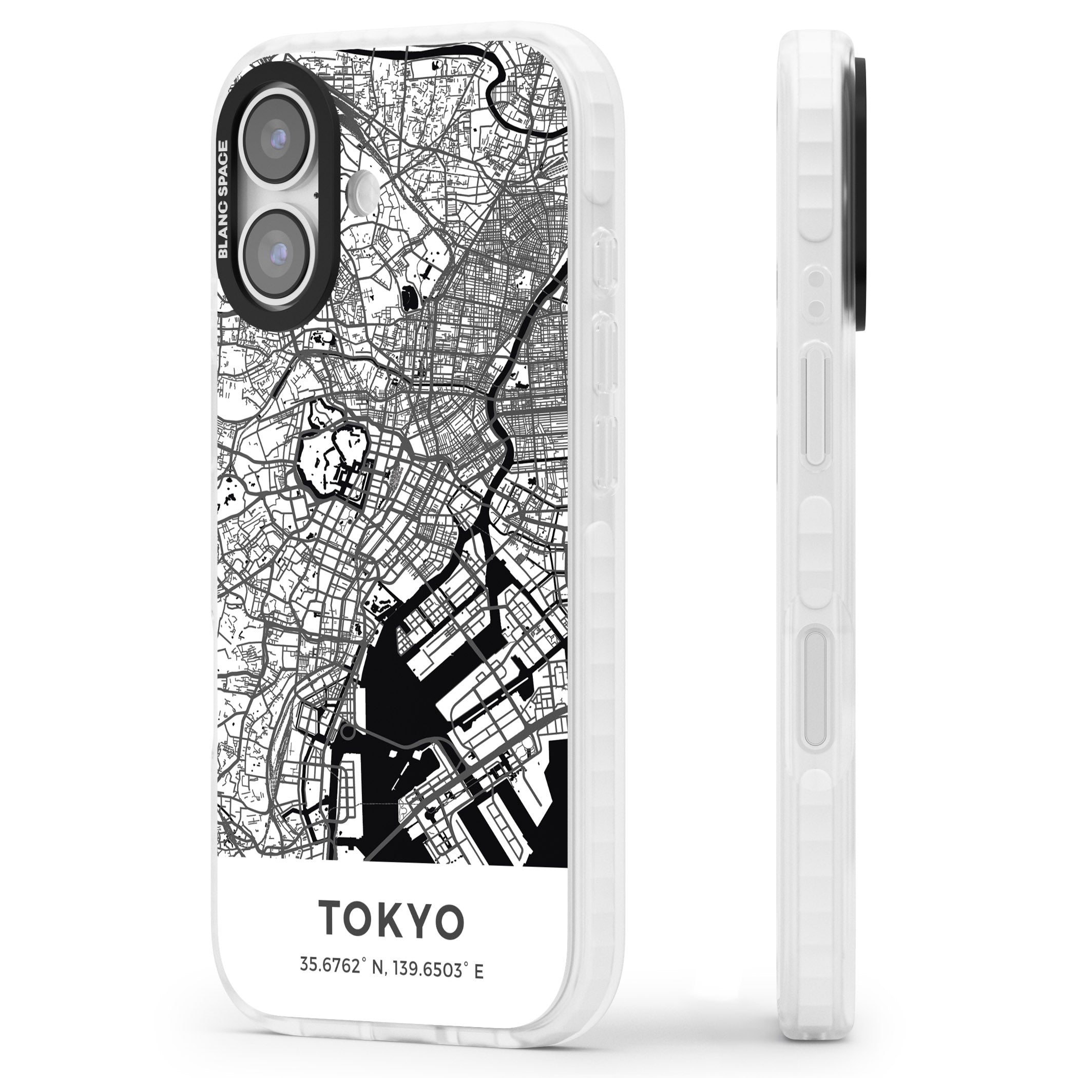Tokyo Map iPhone 17 Impact Pro Clear Phone Case Side Profile