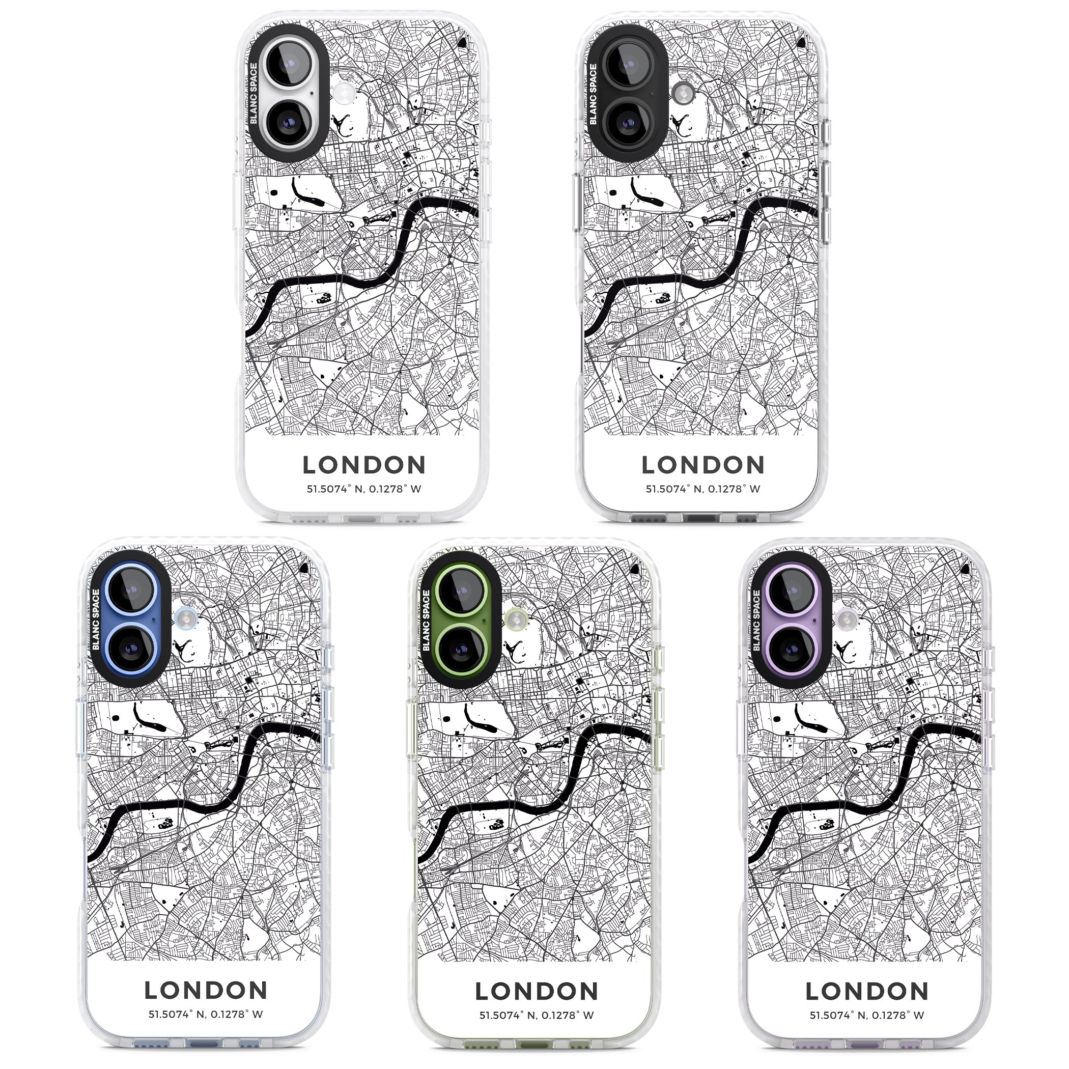 London Map iPhone 17 Impact Pro Clear Phone Case APT Impact Protection