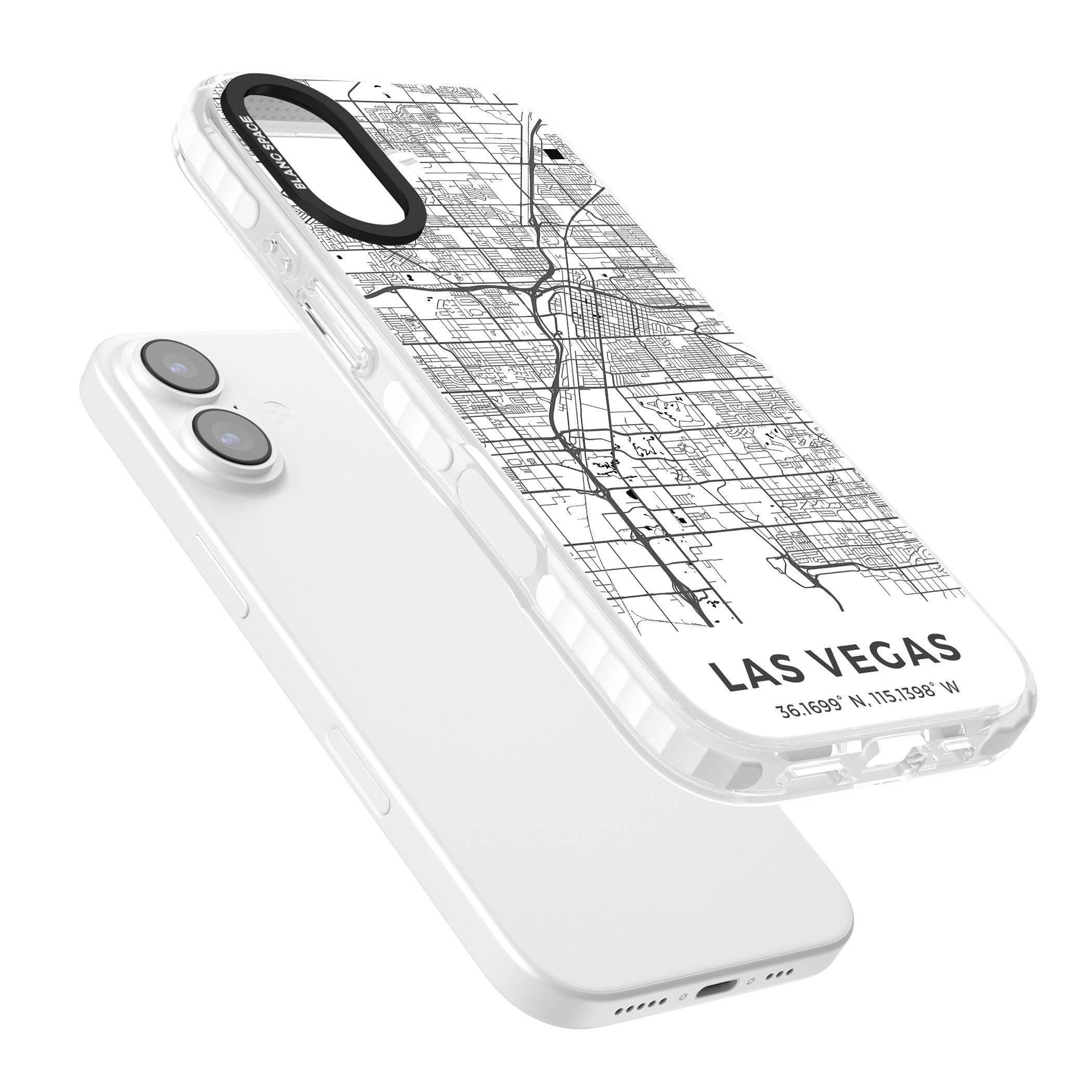 Las Vegas Map iPhone 17 Impact Pro Clear Phone Case Colours