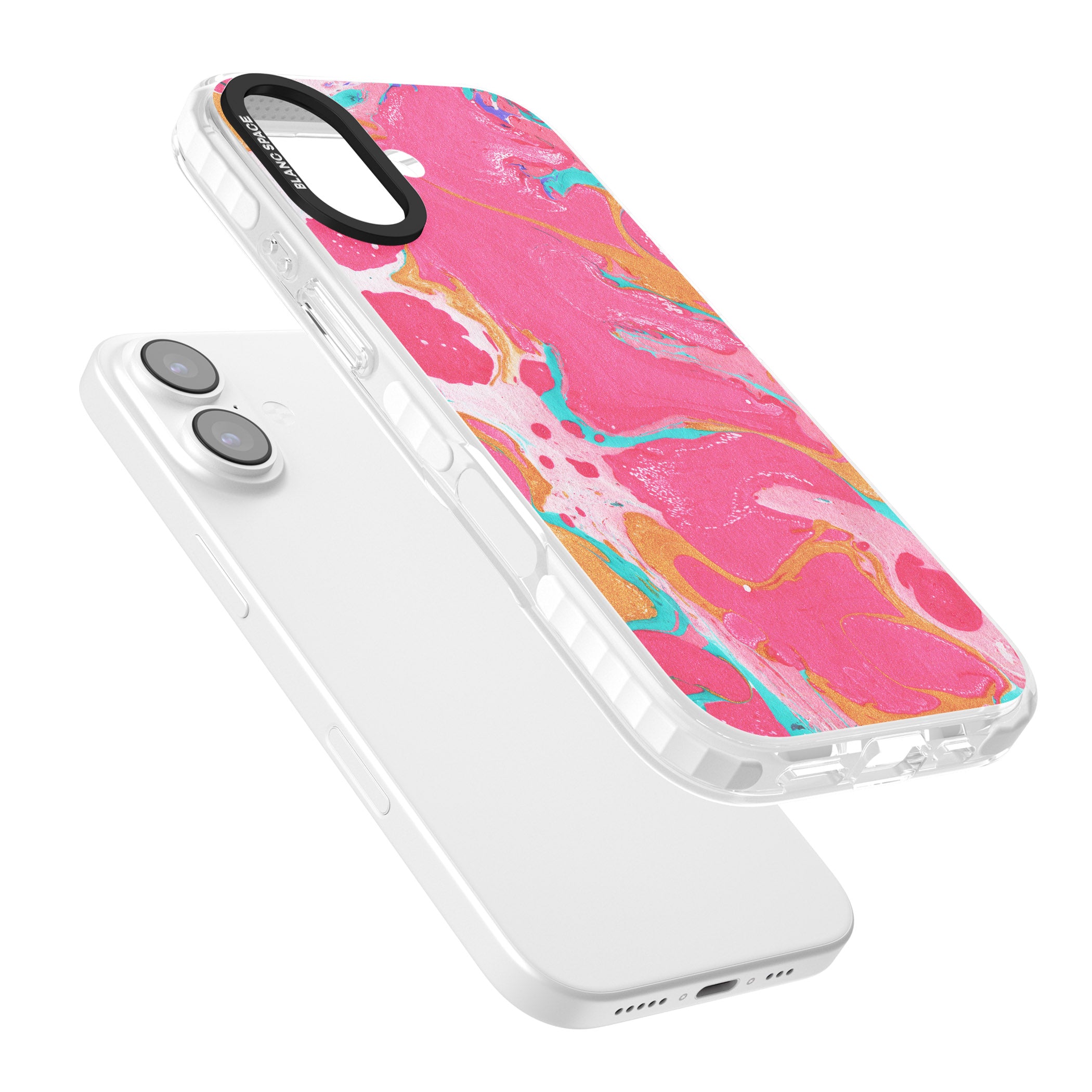 Vibrant Marbled Paper iPhone 17 Impact Pro Clear Phone Case Colours