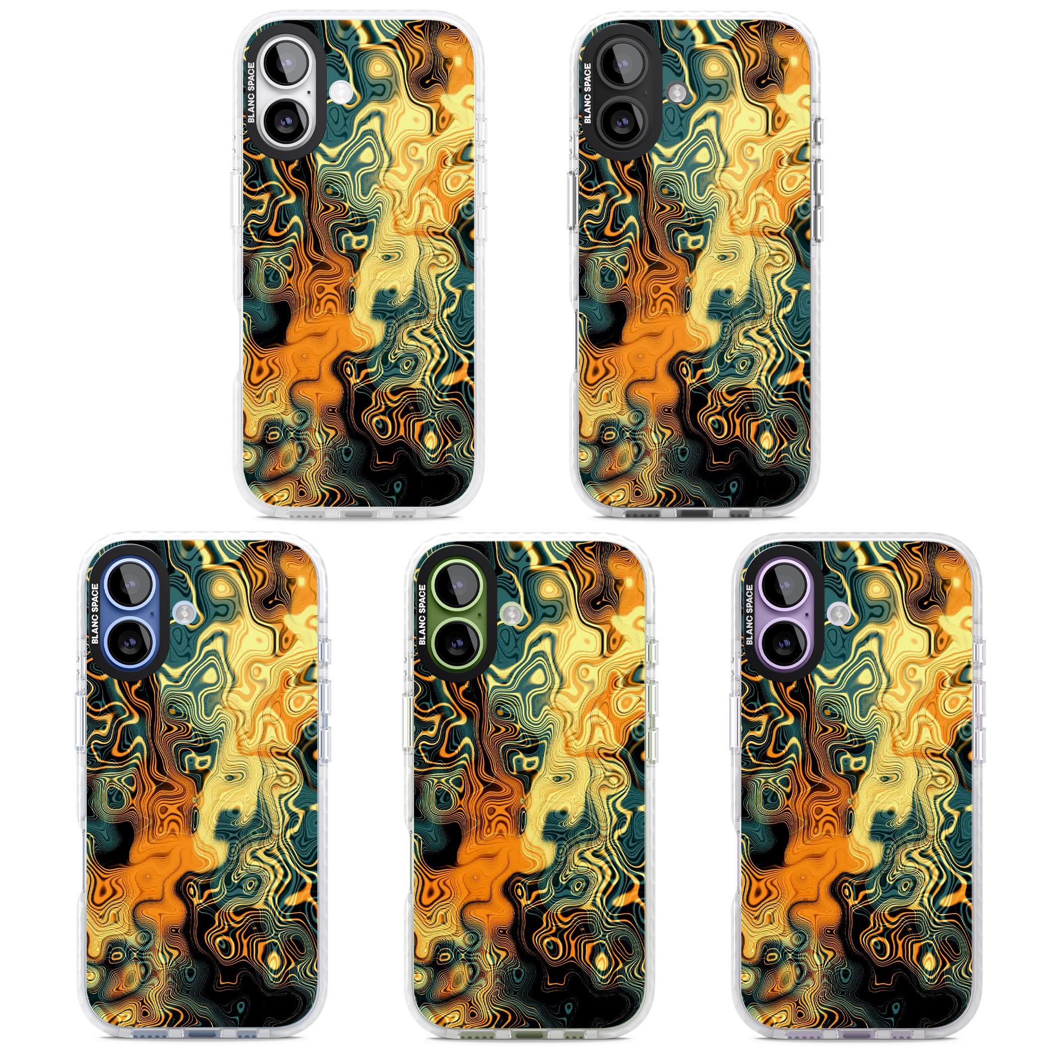 Gold Green Marble iPhone 17 Impact Pro Clear Phone Case APT Impact Protection