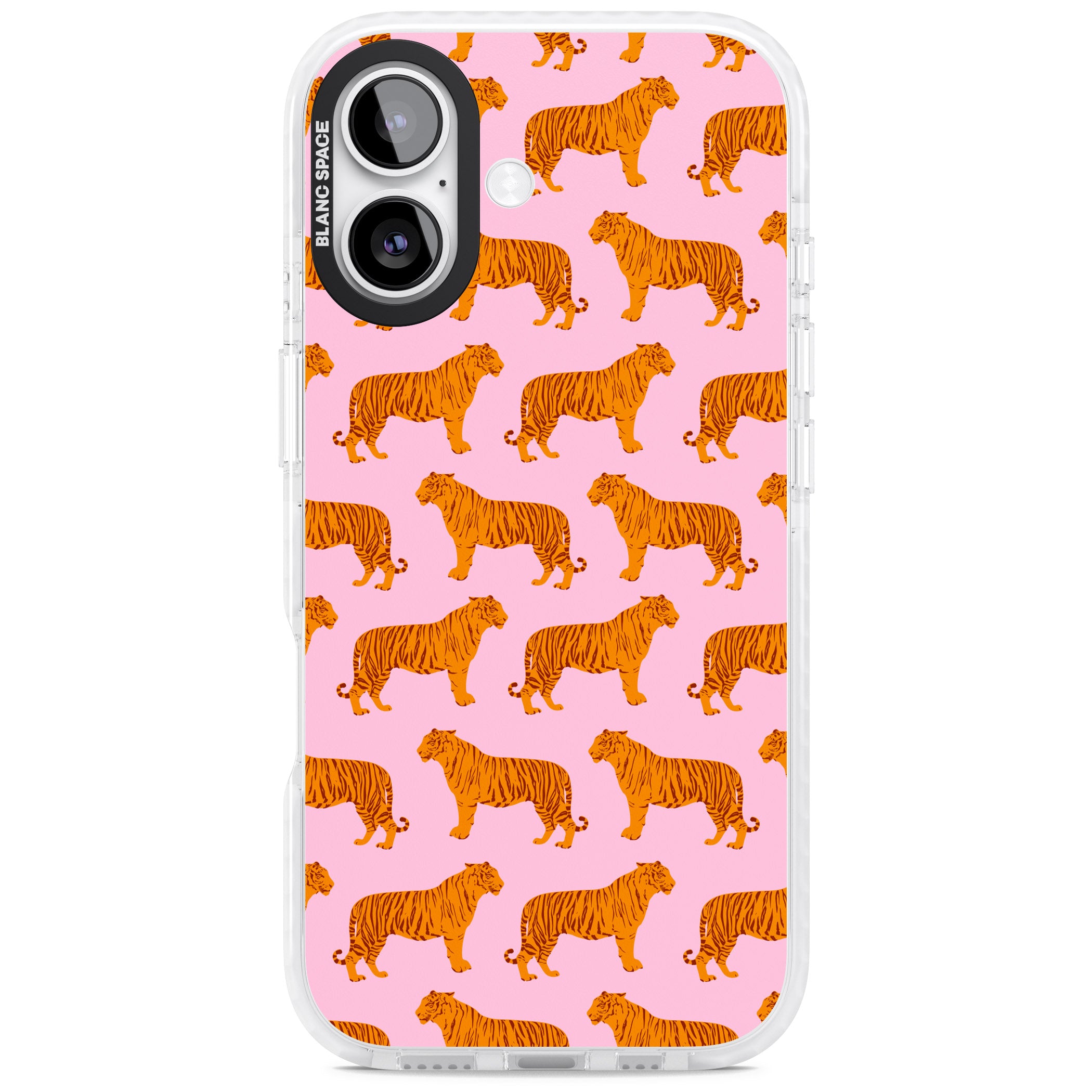 Tiger Pink Pattern iPhone 17 Impact Pro Clear Phone Case