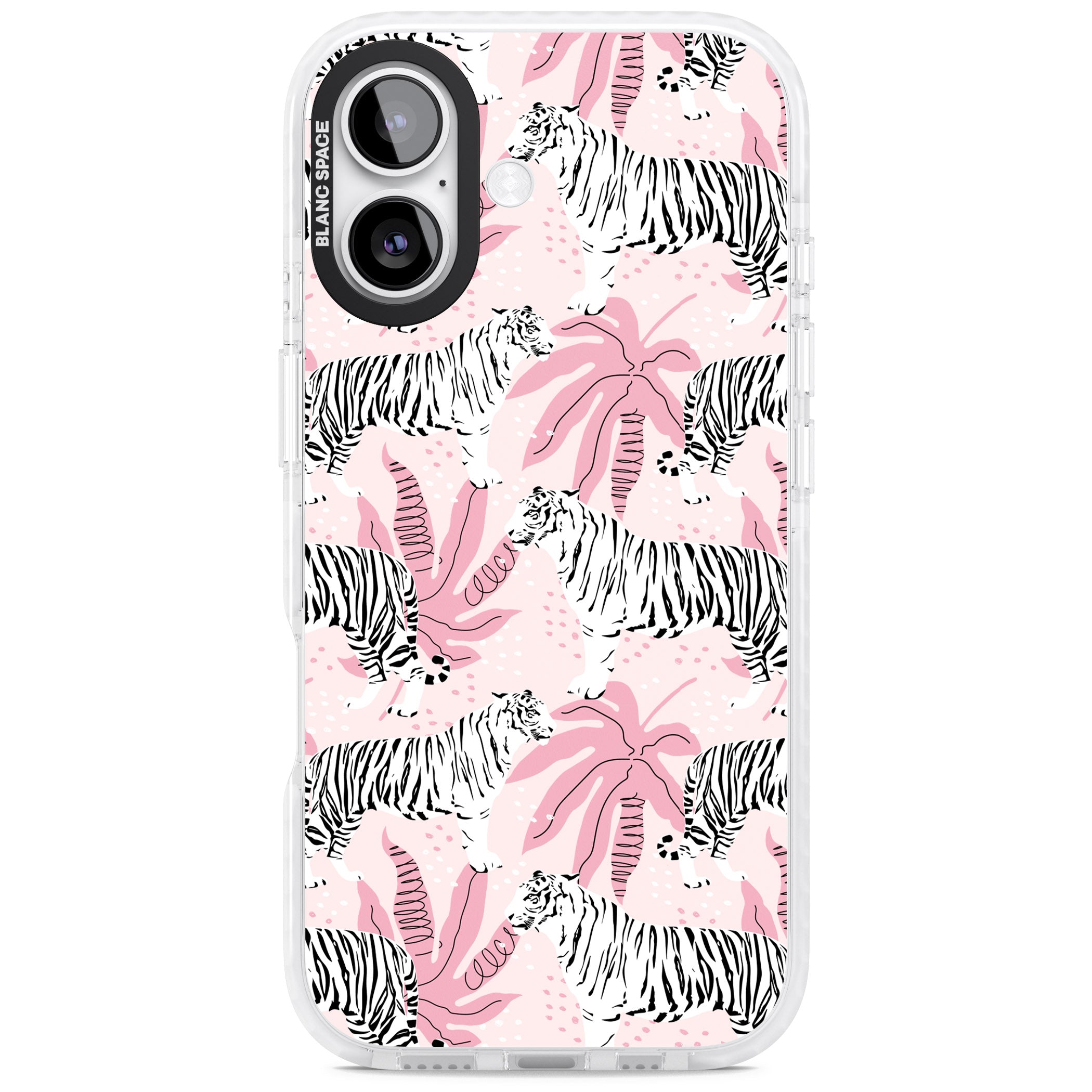 Pink Tiger Palm iPhone 17 Impact Pro Clear Phone Case
