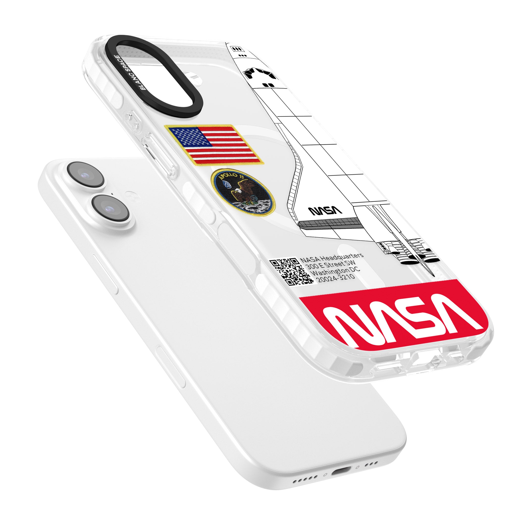 Nasa Apollo 11 iPhone 17 Impact Pro Clear Phone Case Colours