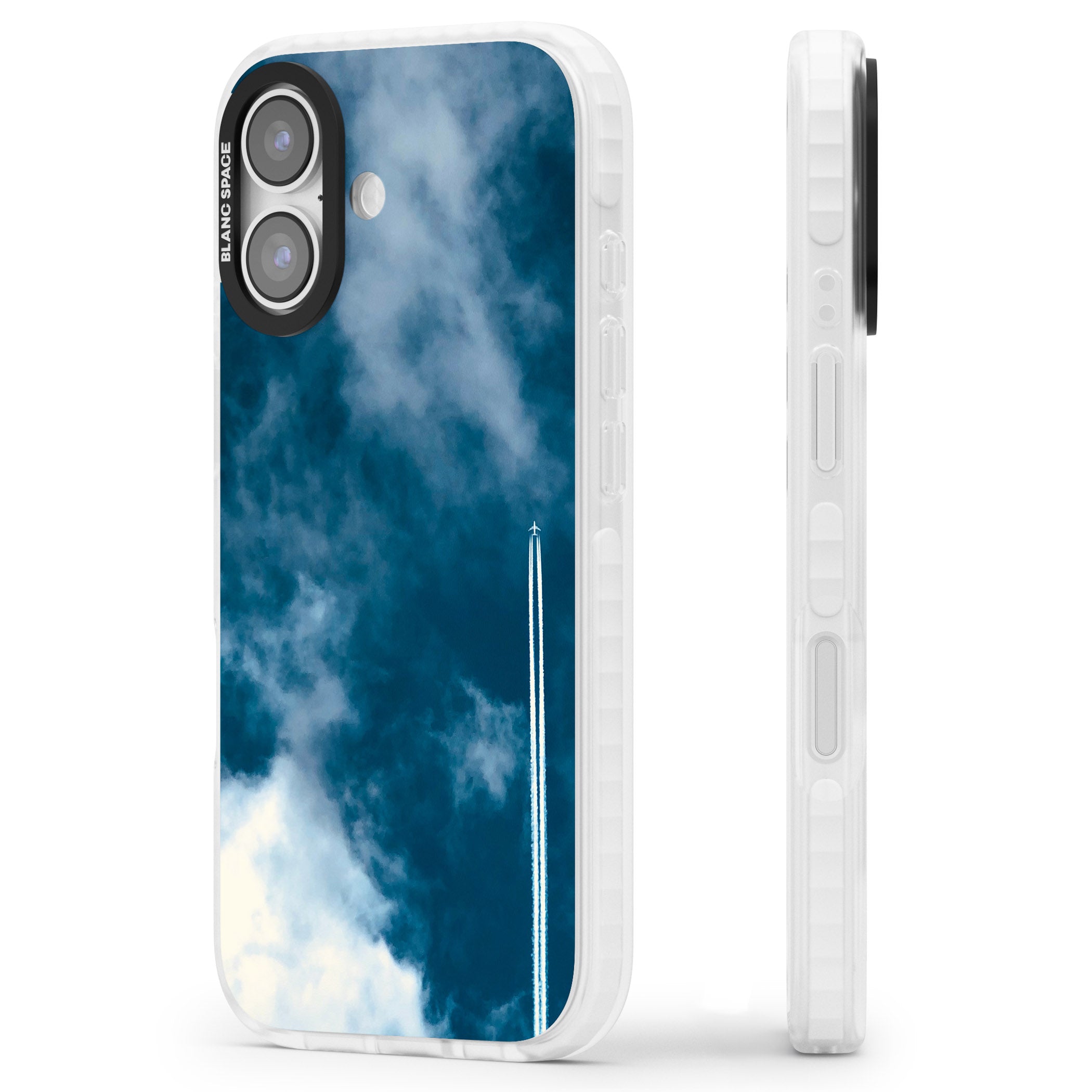 Sky Trail iPhone 17 Impact Pro Clear Phone Case Side Profile