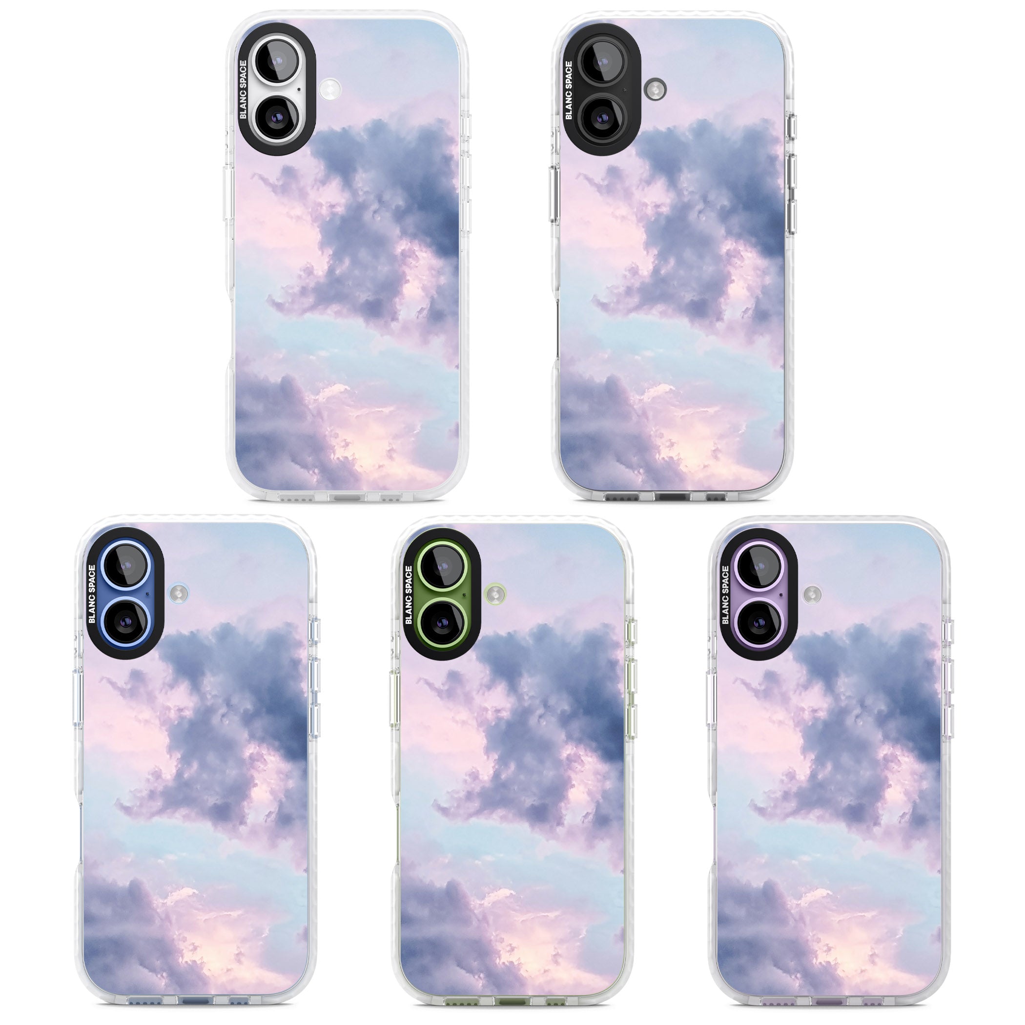 Pastel Sky Clouds iPhone 17 Impact Pro Clear Phone Case APT Impact Protection