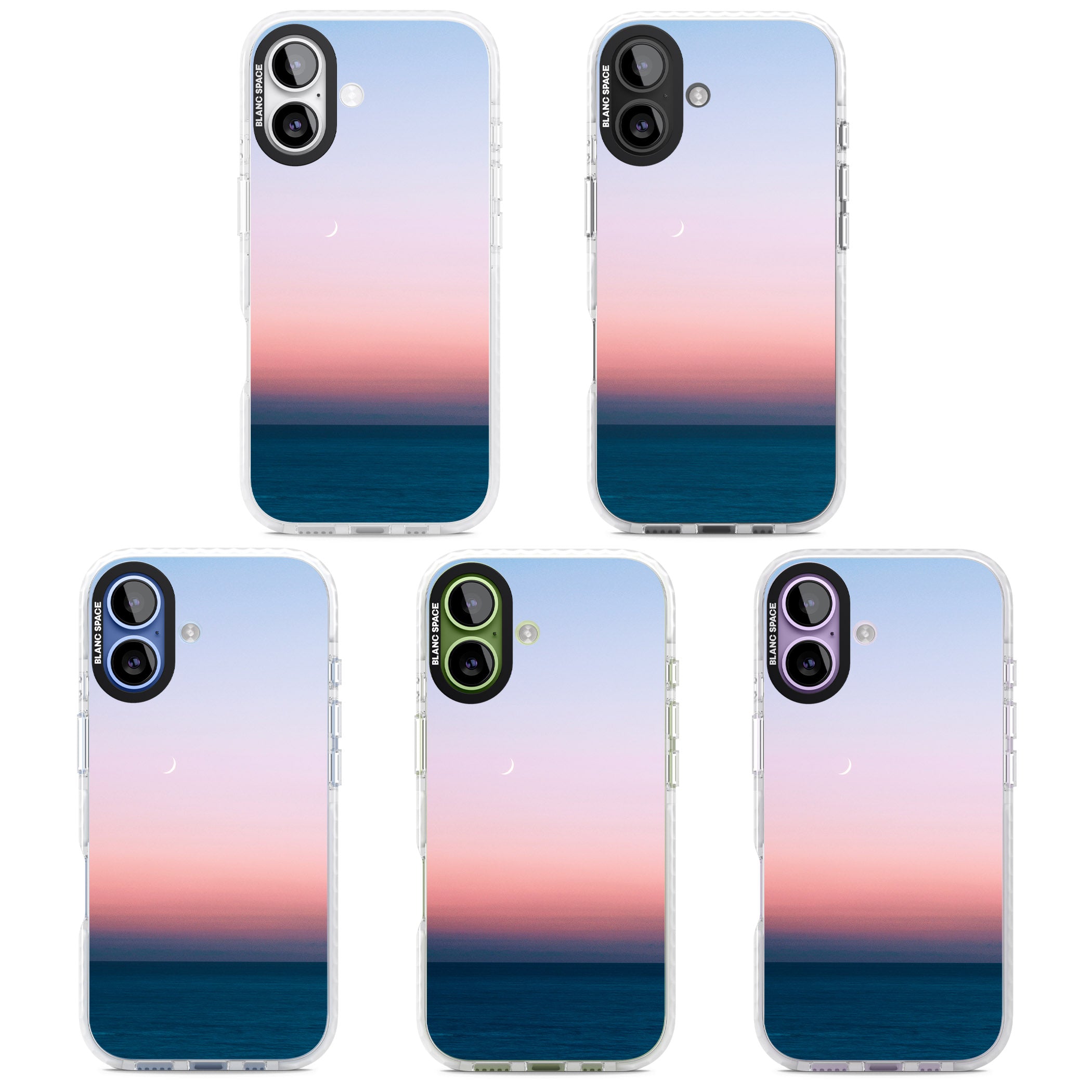 Pastel Ocean Sunset iPhone 17 Impact Pro Clear Phone Case APT Impact Protection