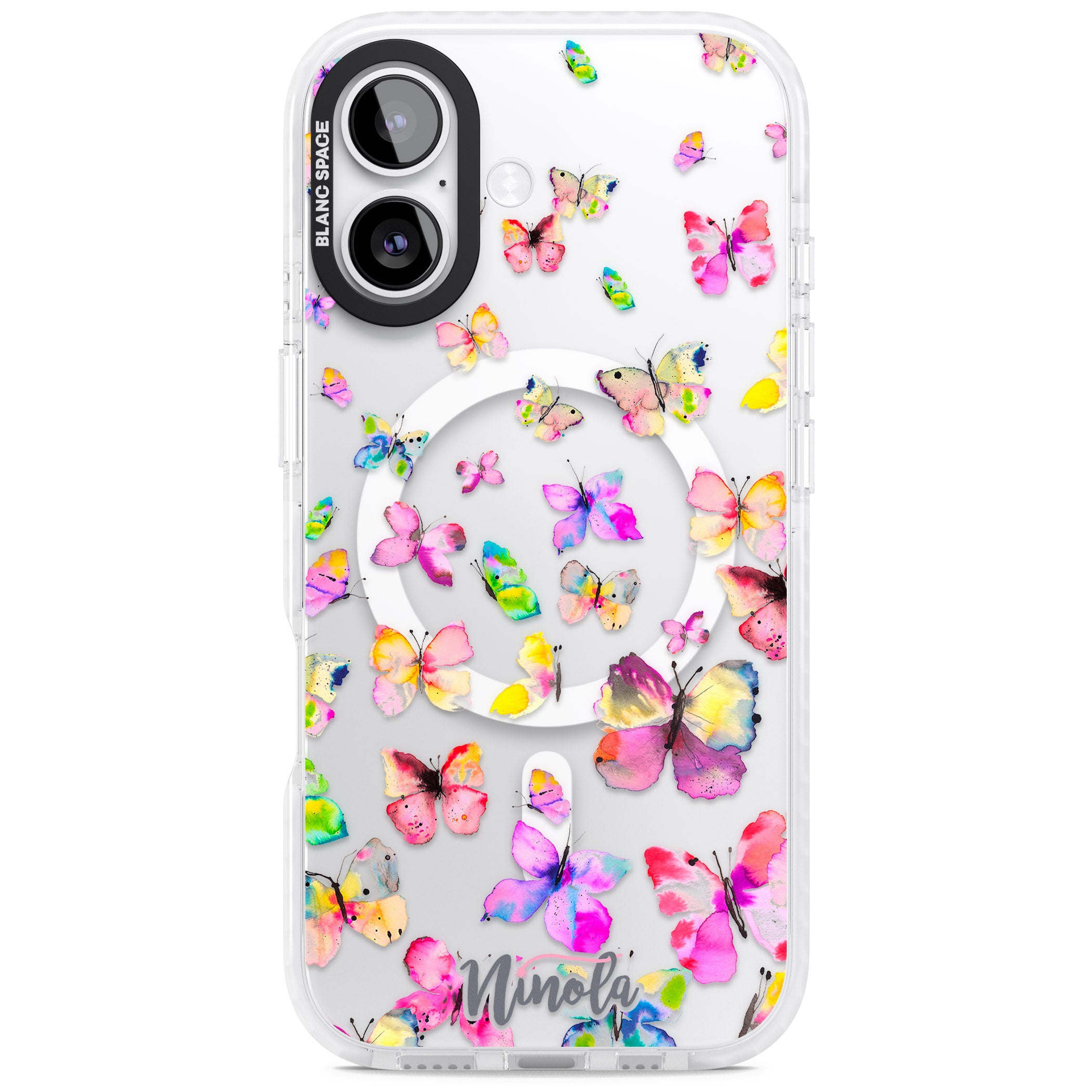 Watercolor Butterflies iPhone 17 Impact Pro Clear Phone Case