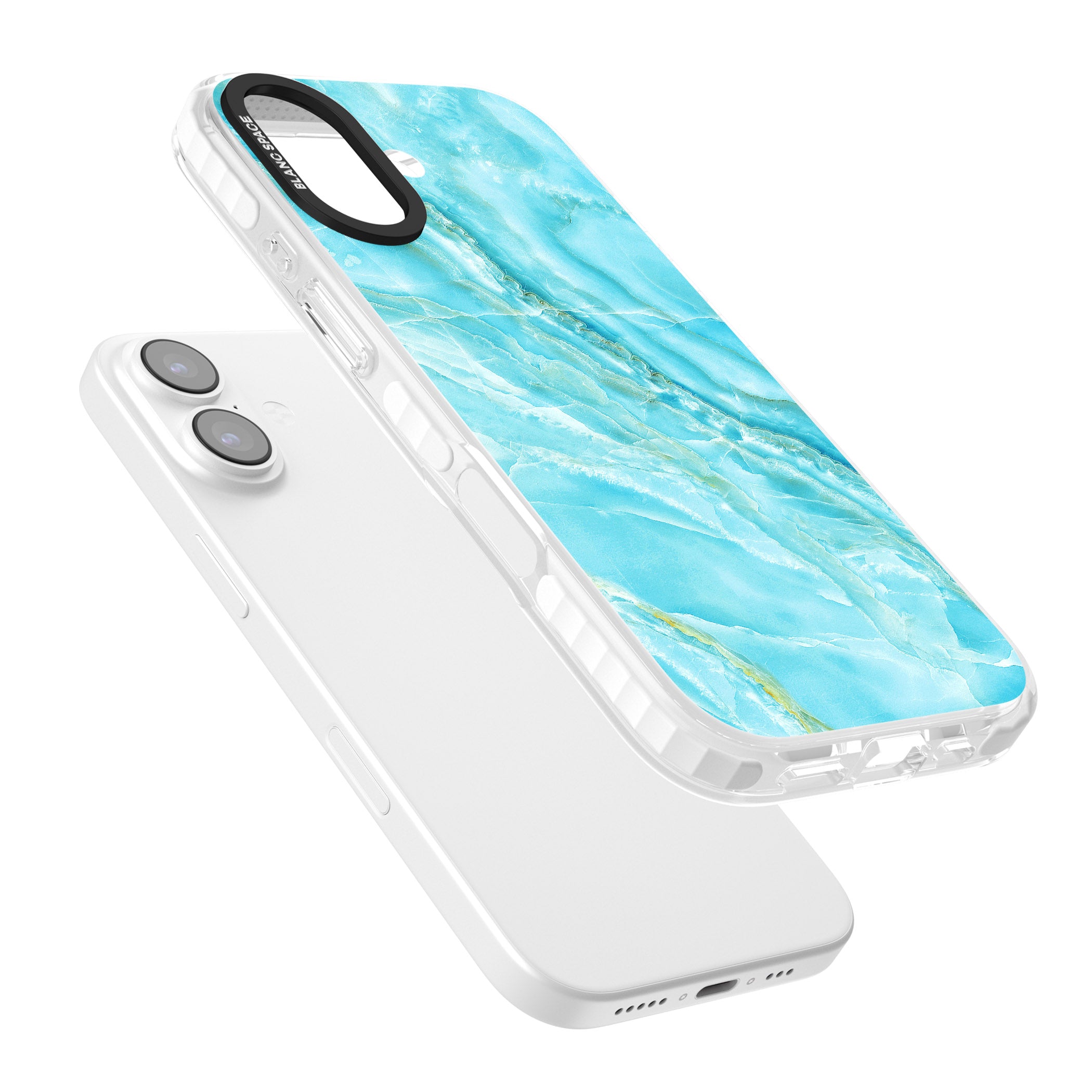 Blue Onyx Marble iPhone 17 Impact Pro Clear Phone Case Colours