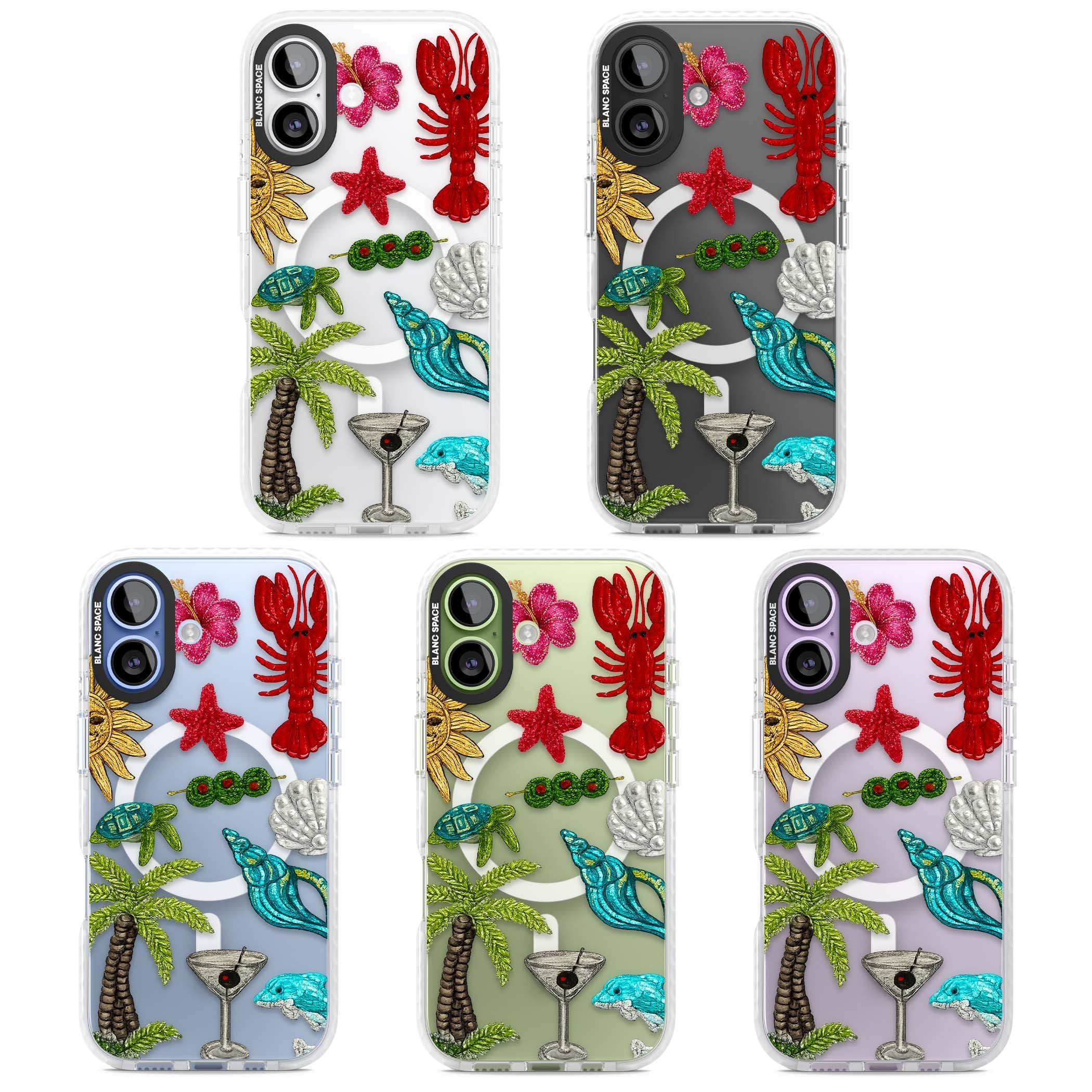 Painted Coastal Pattern coastal iPhone case | Impact Magsafe case for iPhone 17