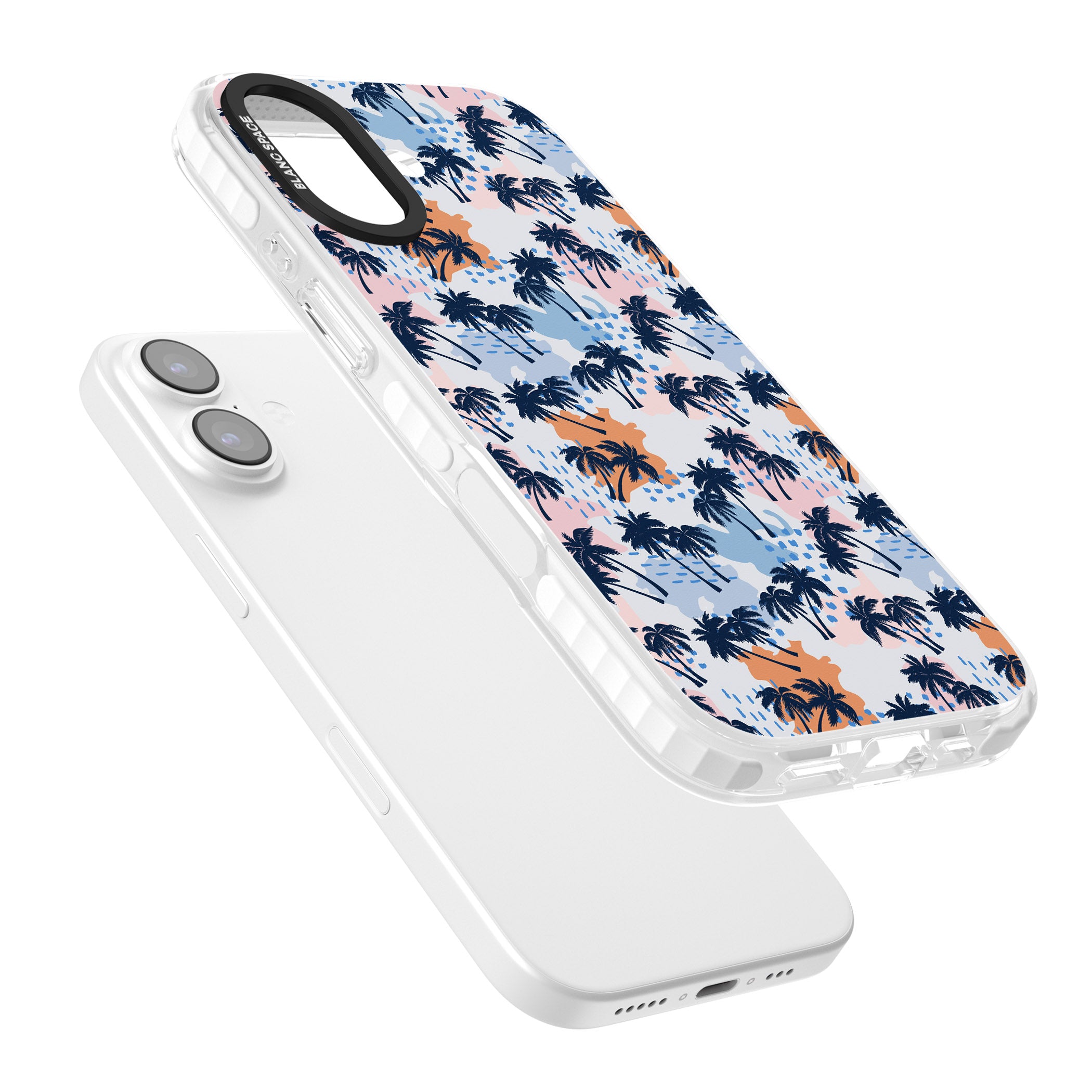 Tropical Vibes Palm iPhone 17 Impact Pro Clear Phone Case Colours