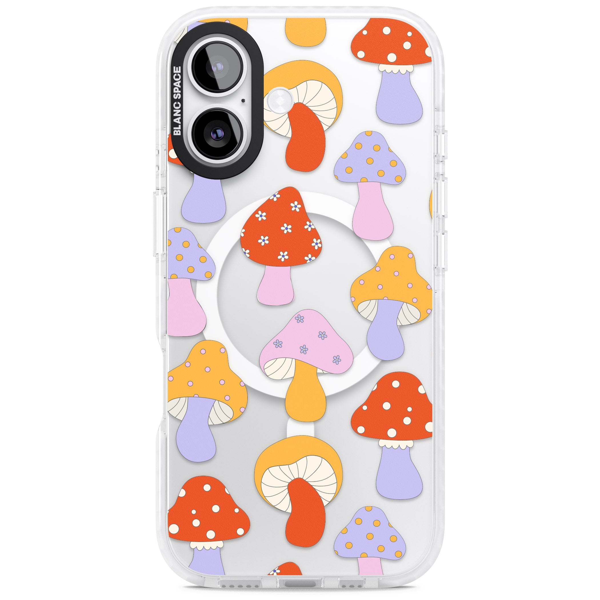 Happy Shrooms iPhone 17 Impact Pro Clear Phone Case