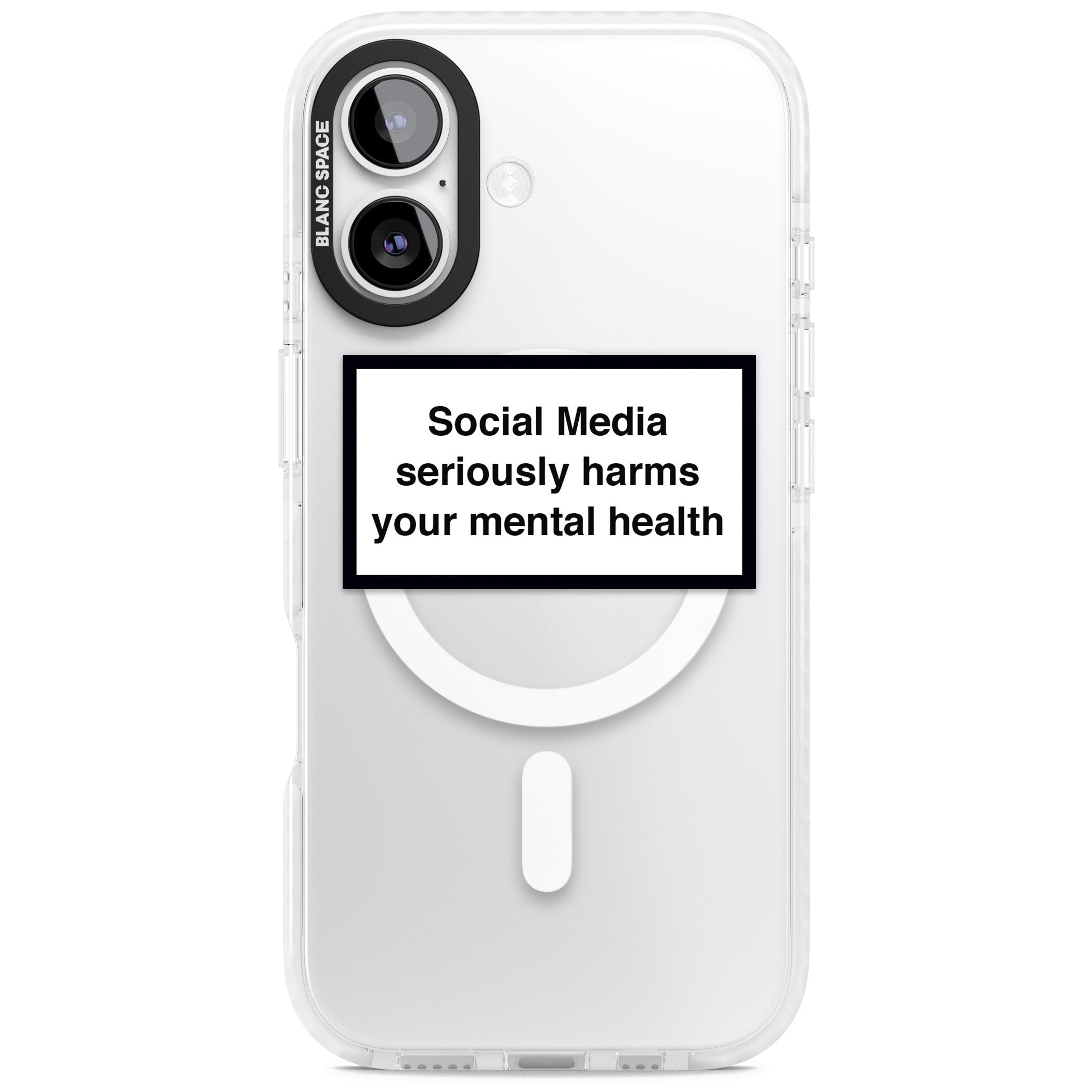 Social Media Quote iPhone 17 Impact Pro Clear Phone Case
