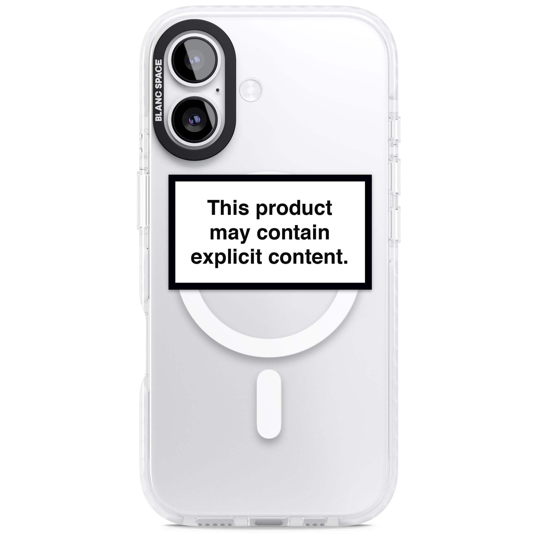 Contains Explicit Content iPhone 17 Impact Pro Clear Phone Case