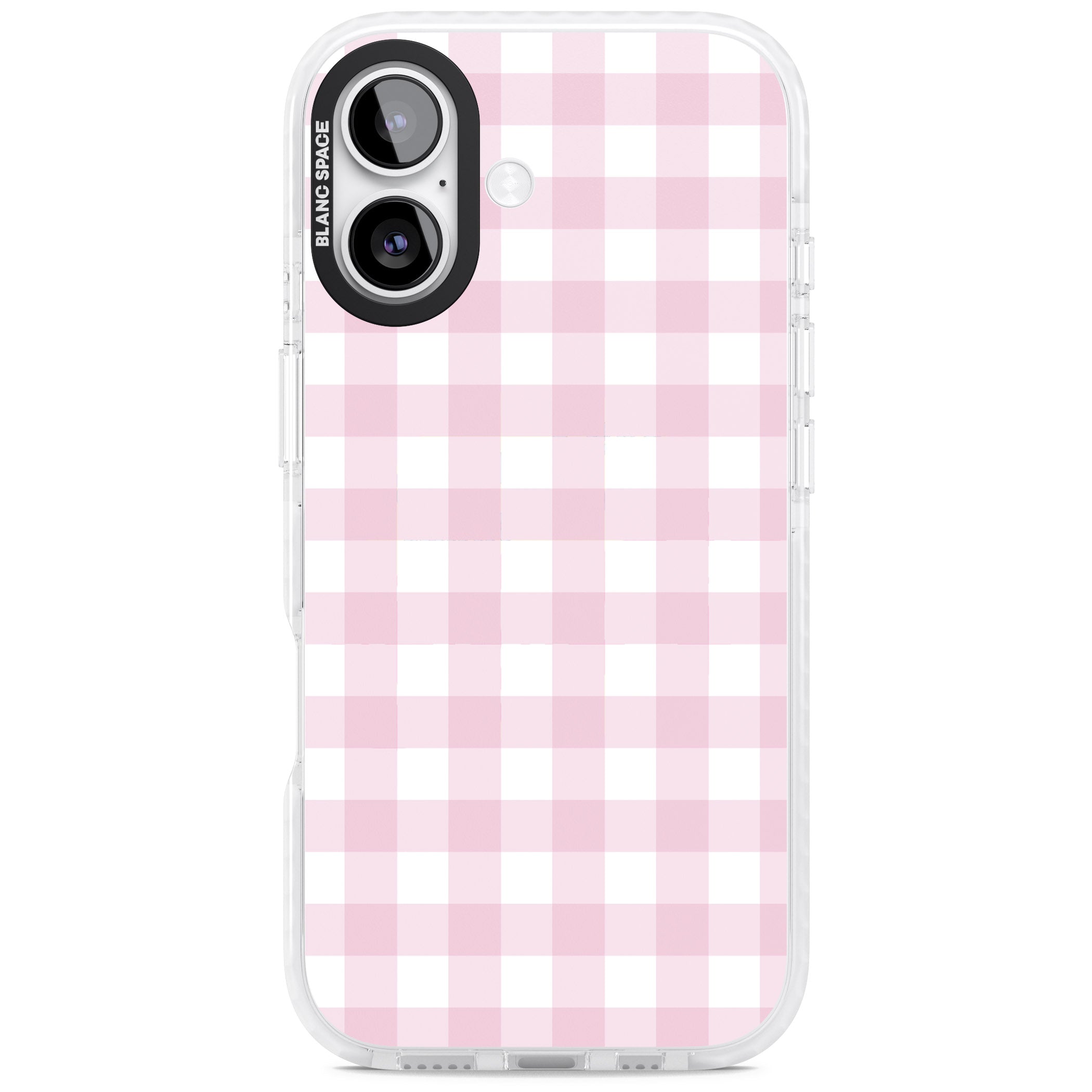 Pink Gingham Pattern iPhone 17 Impact Pro Clear Phone Case