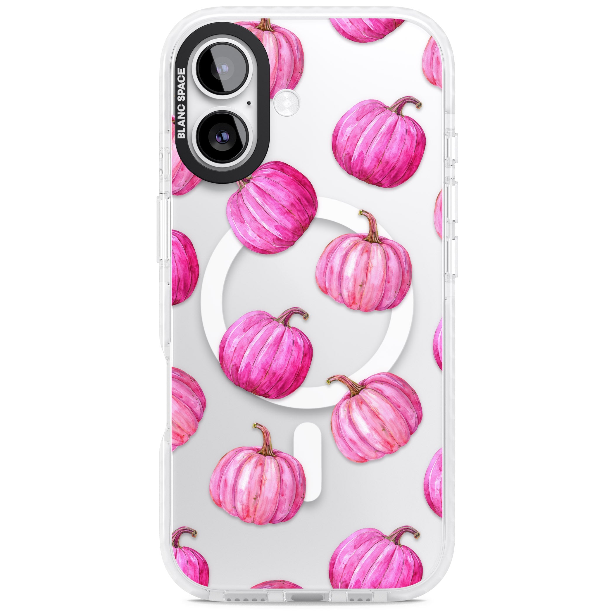 Pink Pumpkins iPhone 17 Impact Pro Clear Phone Case