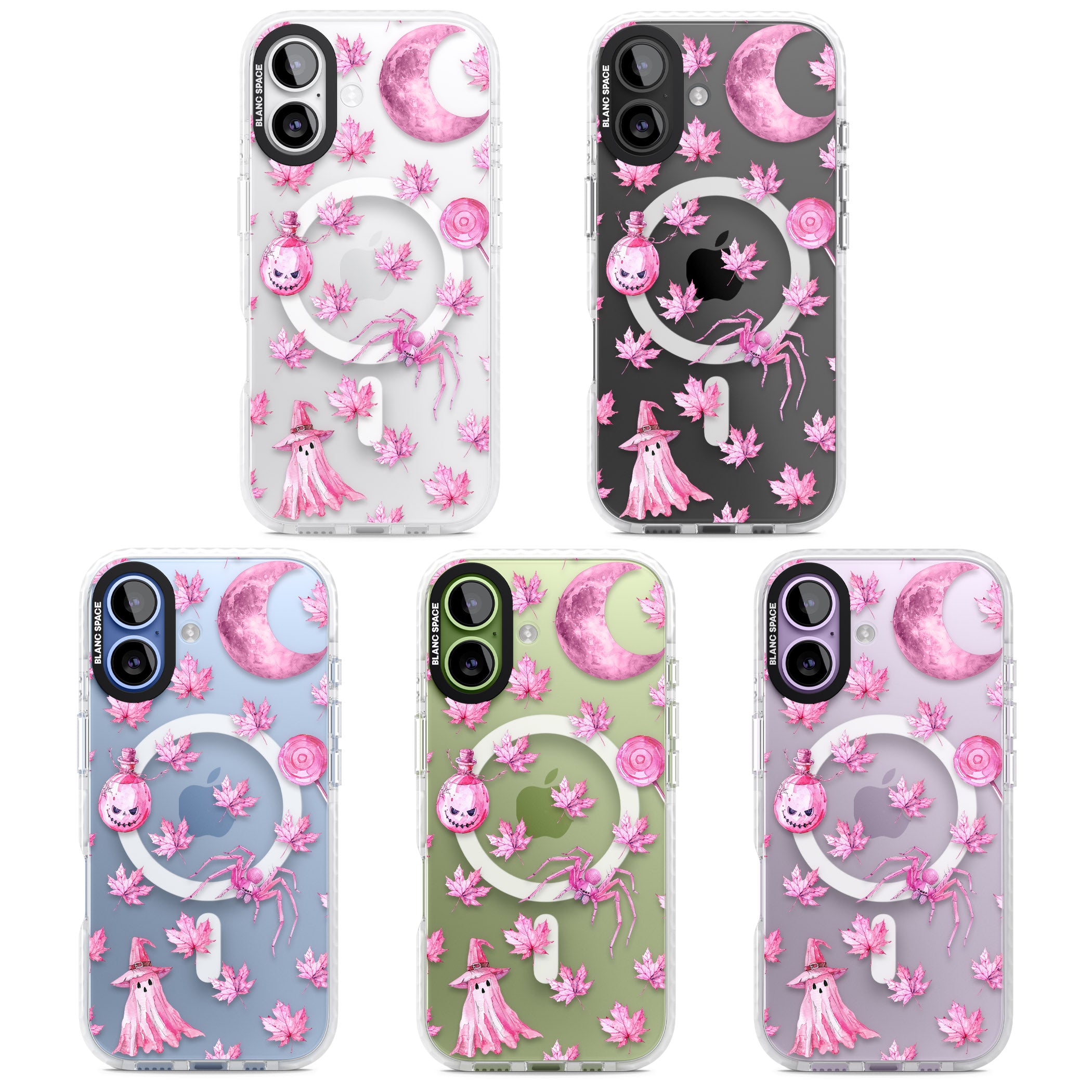 Pink Moon Maple iPhone 17 Impact Pro Clear Phone Case APT Impact Protection