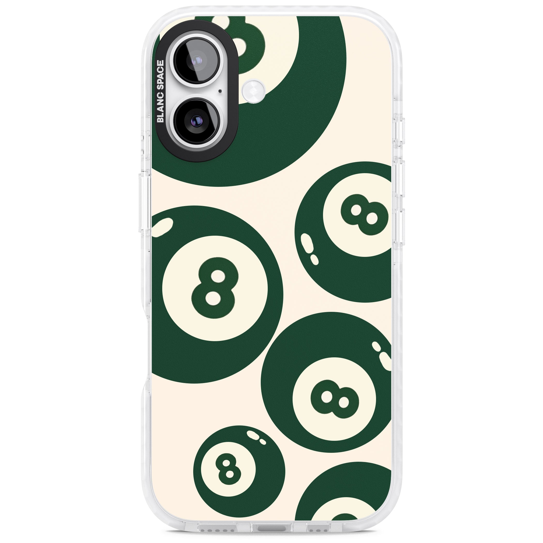 Green Eight Balls iPhone 17 Impact Pro Clear Phone Case