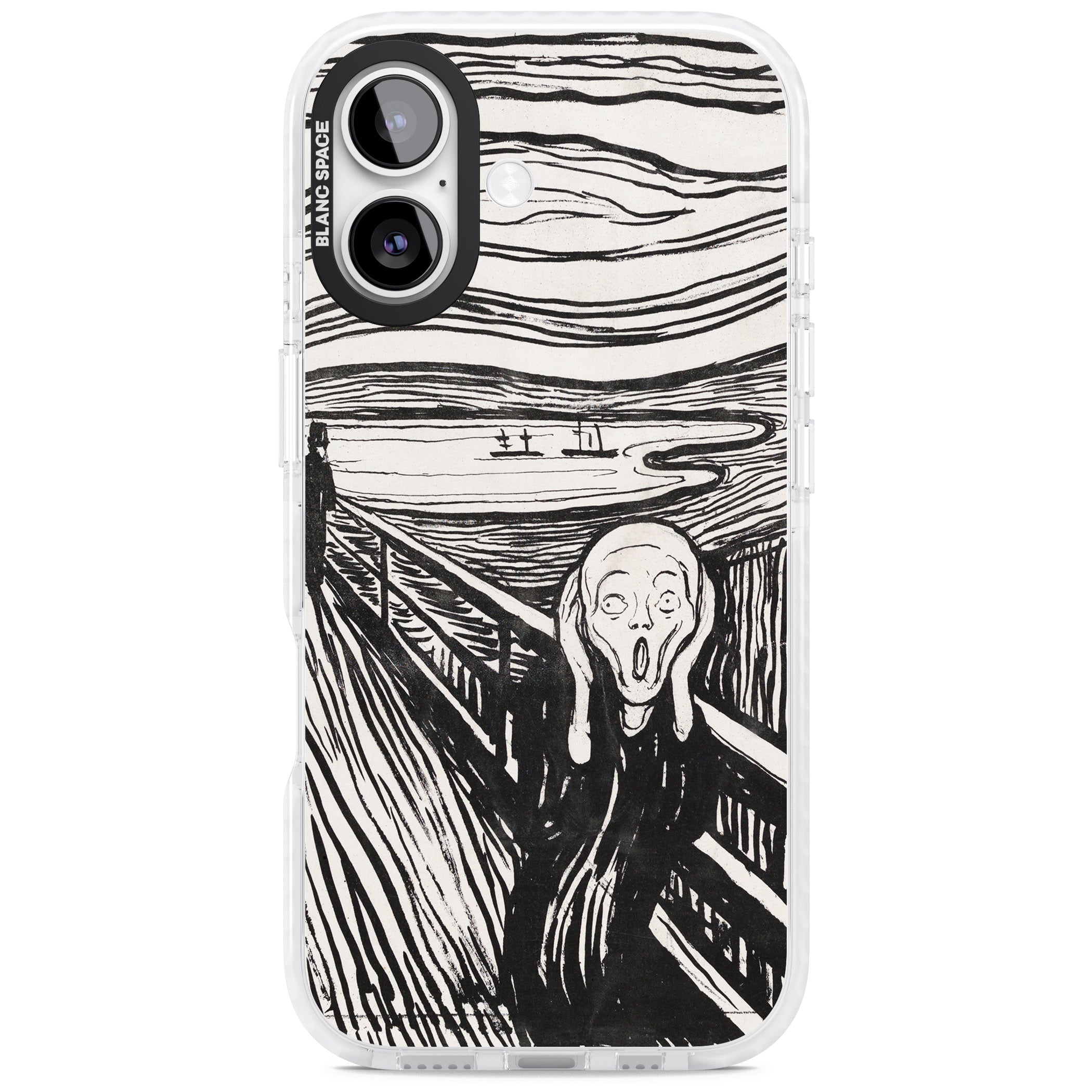 The Scream iPhone 17 Impact Pro Clear Phone Case