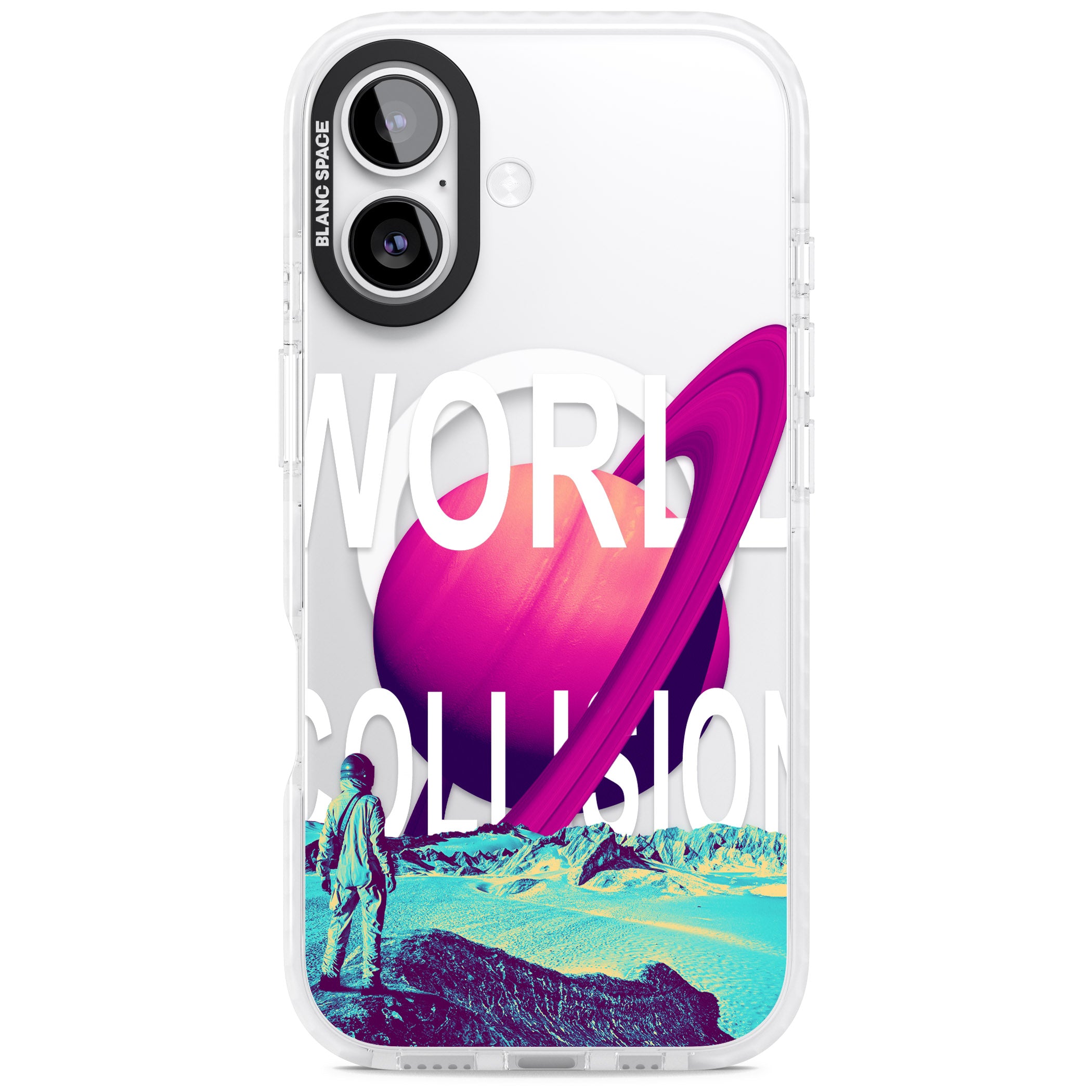 World Collision iPhone 17 Impact Pro Clear Phone Case