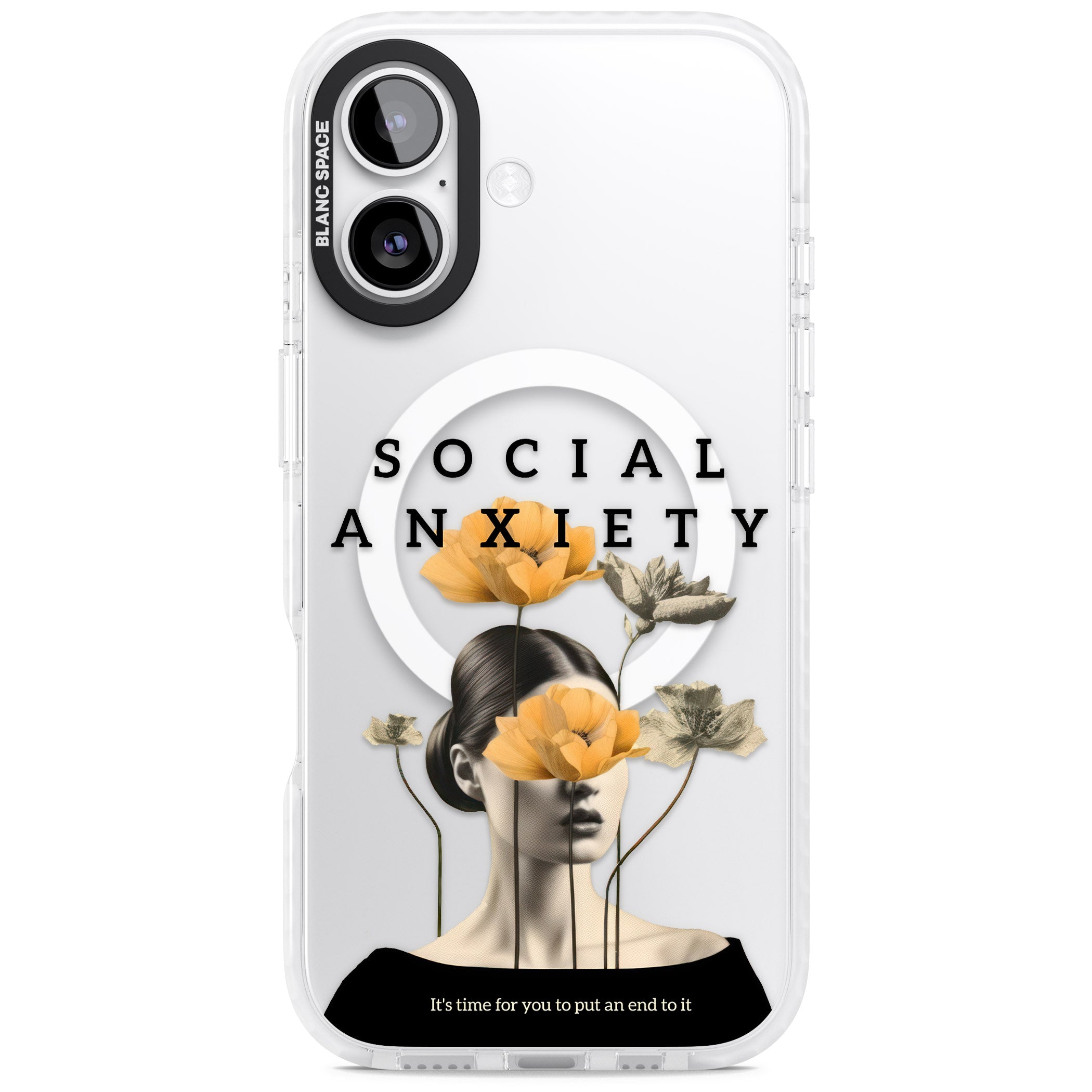 Social Anxiety iPhone 17 Impact Pro Clear Phone Case