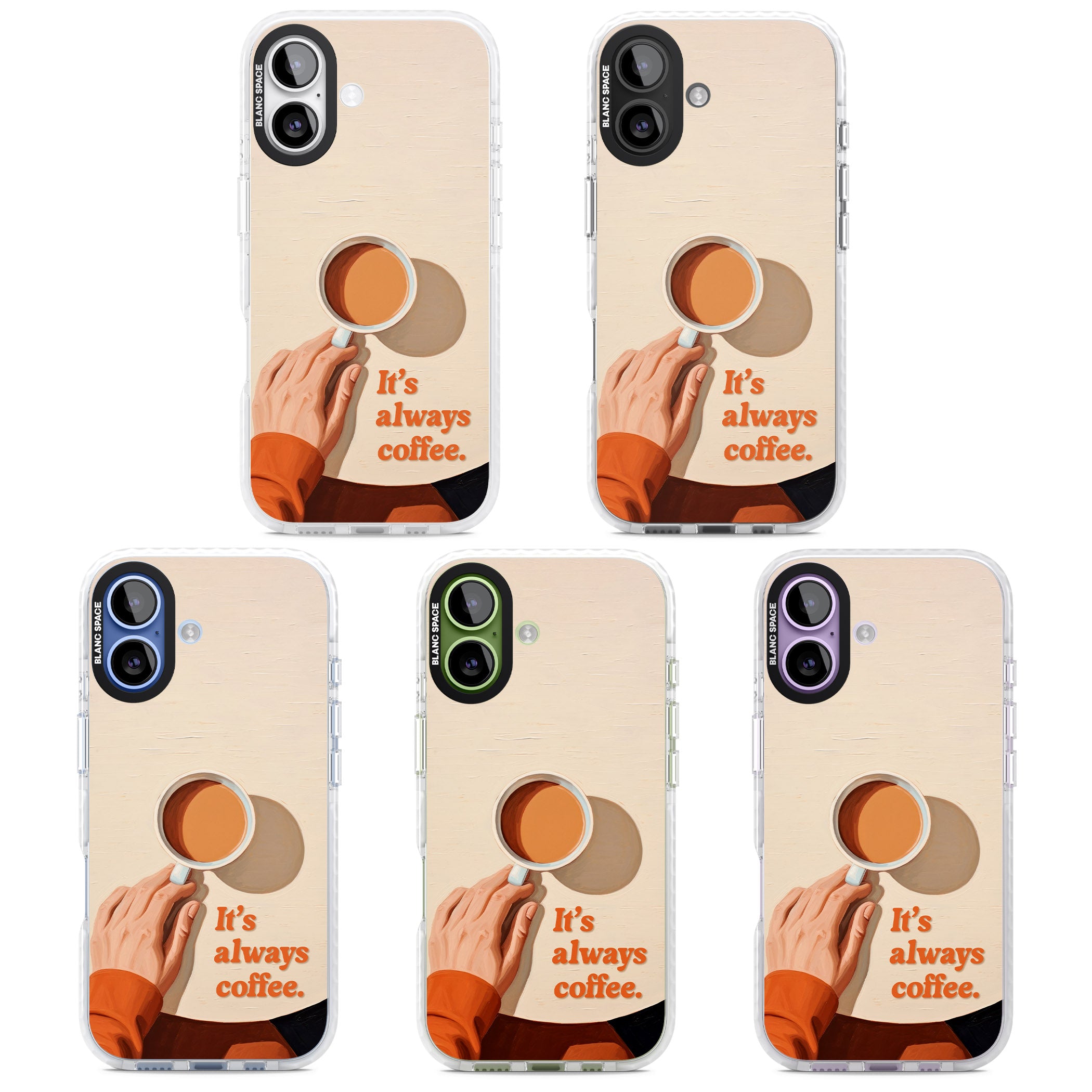 Its Always Coffee iPhone 17 Impact Pro Clear Phone Case APT Impact Protection