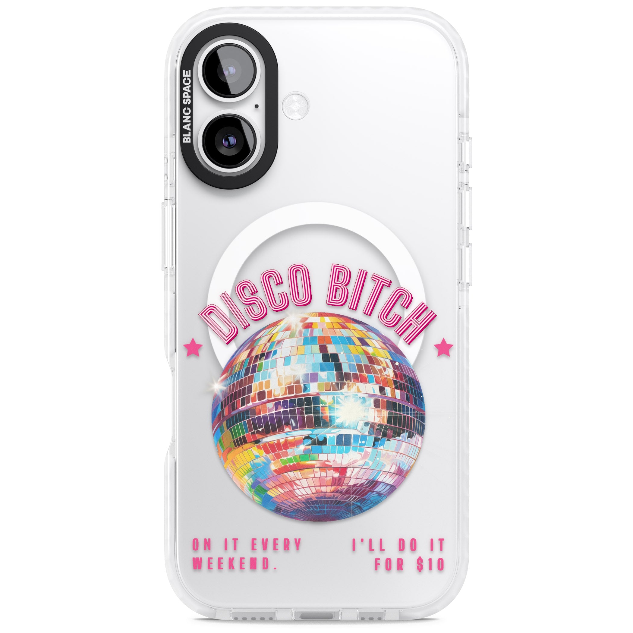 Disco B Tch iPhone 17 Impact Pro Clear Phone Case