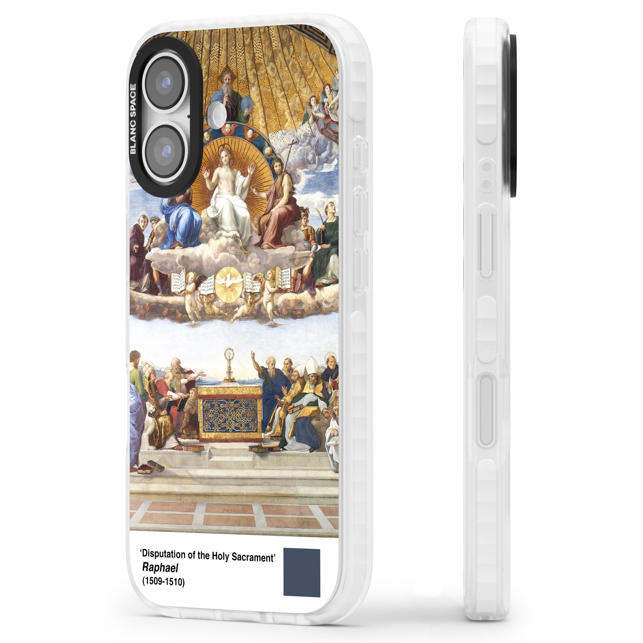 Disputation Of The Holy Sacrament iPhone 17 Impact Pro Clear Phone Case Side Profile