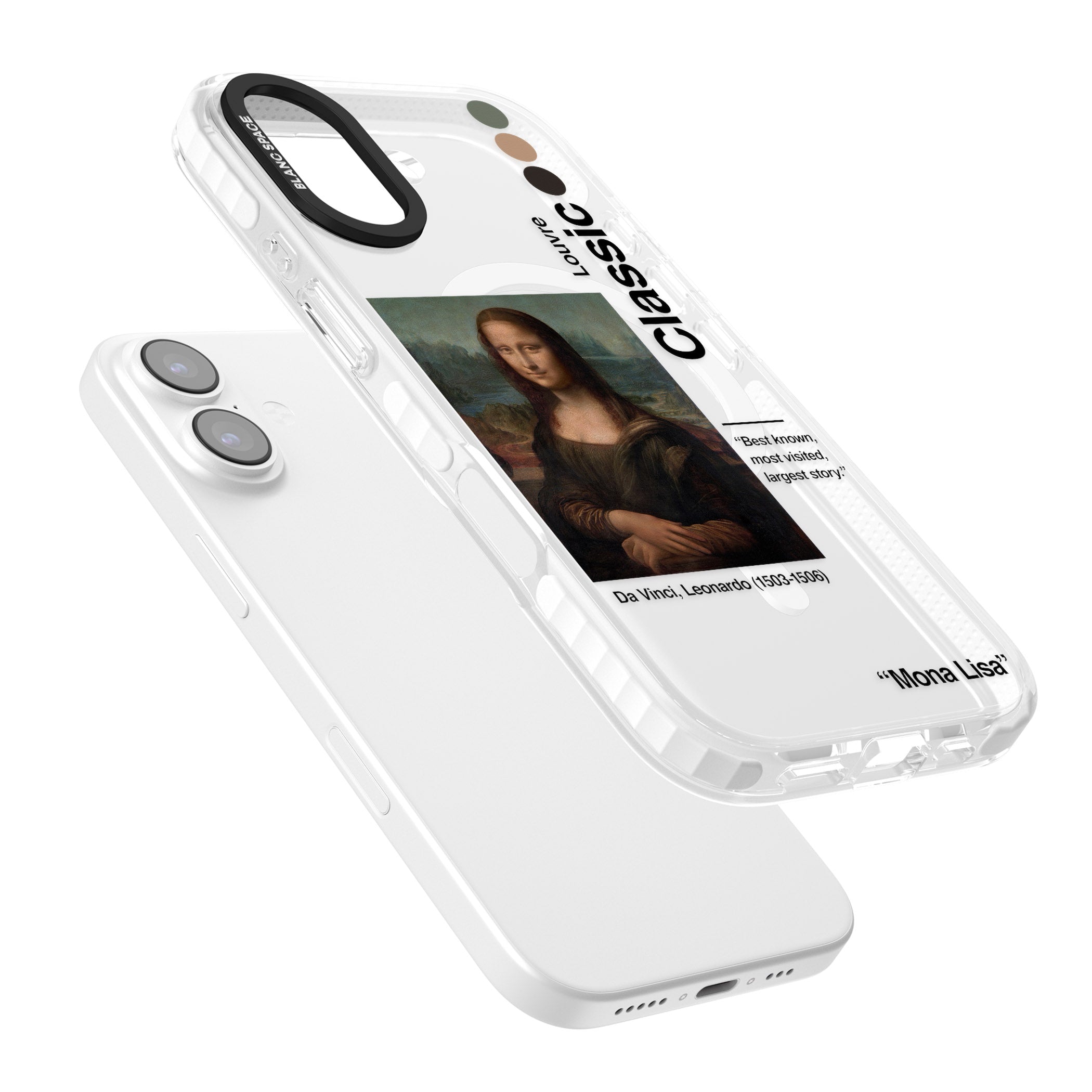 Mona Lisa Leonardo Da Vinci iPhone 17 Impact Pro Clear Phone Case Colours