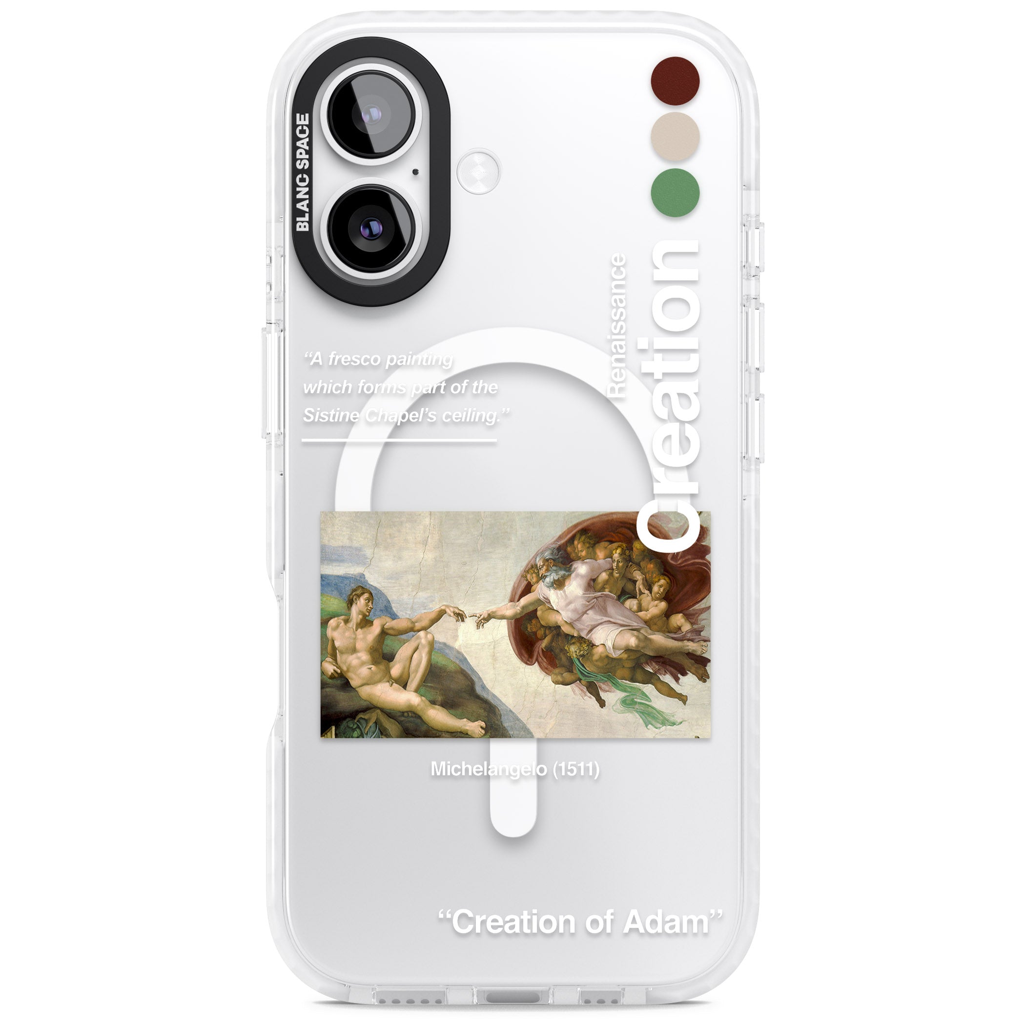 Creation Of Adam Michelangelo iPhone 17 Impact Pro Clear Phone Case