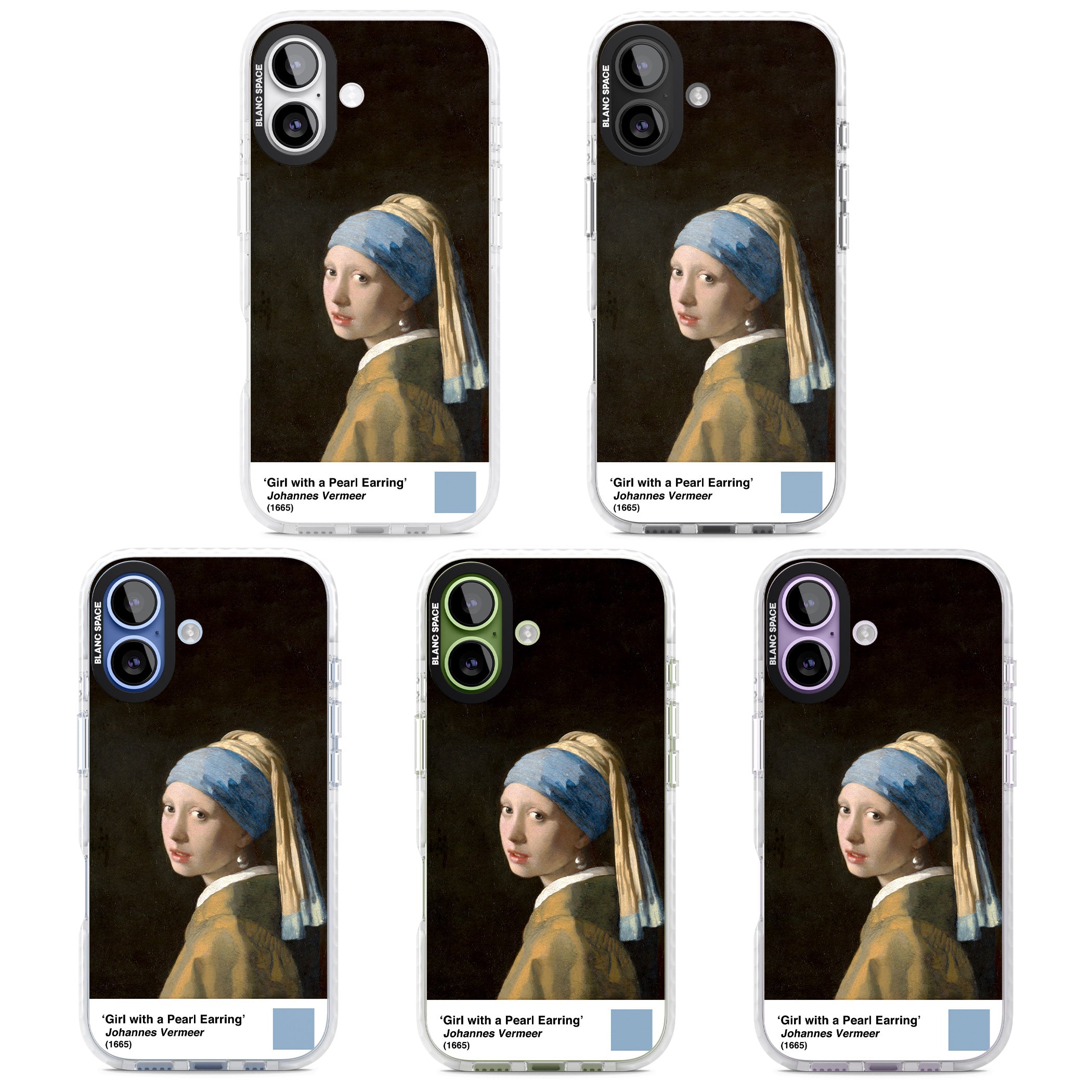 Girl With A Pearl Earring iPhone 17 Impact Pro Clear Phone Case APT Impact Protection
