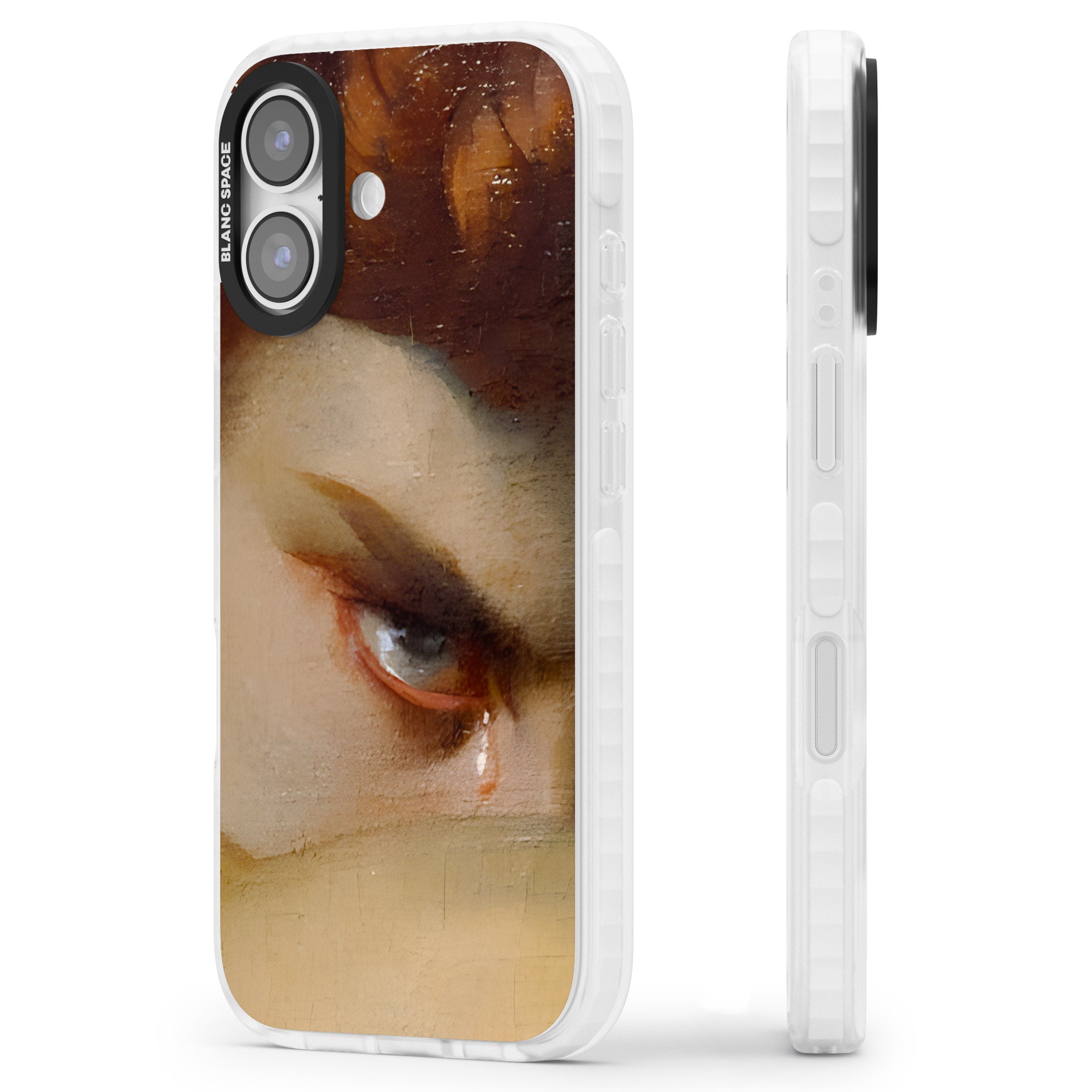 Fallen Angel iPhone 17 Impact Pro Clear Phone Case Side Profile