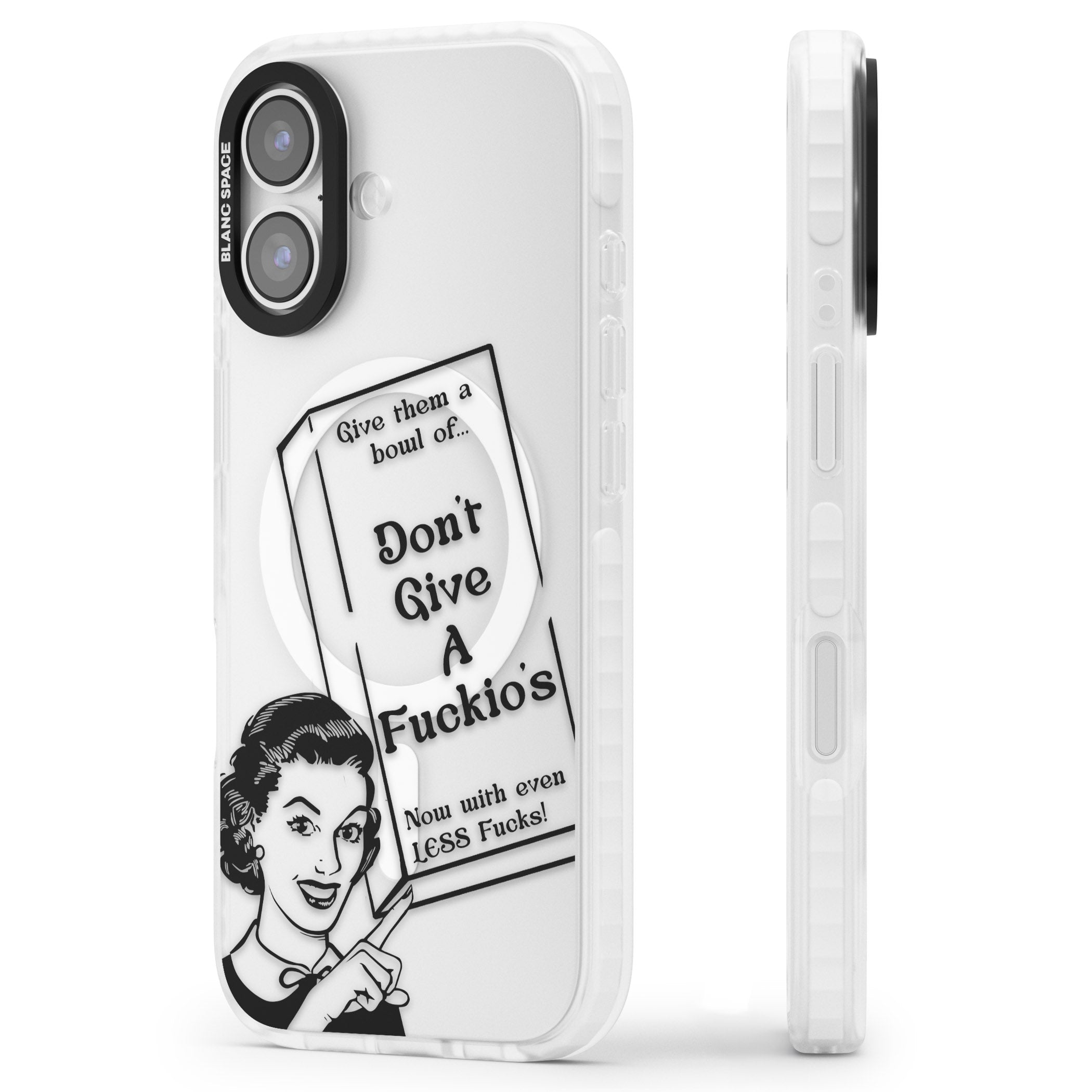 Dont Give A F Ckios Cereal iPhone 17 Impact Pro Clear Phone Case Side Profile