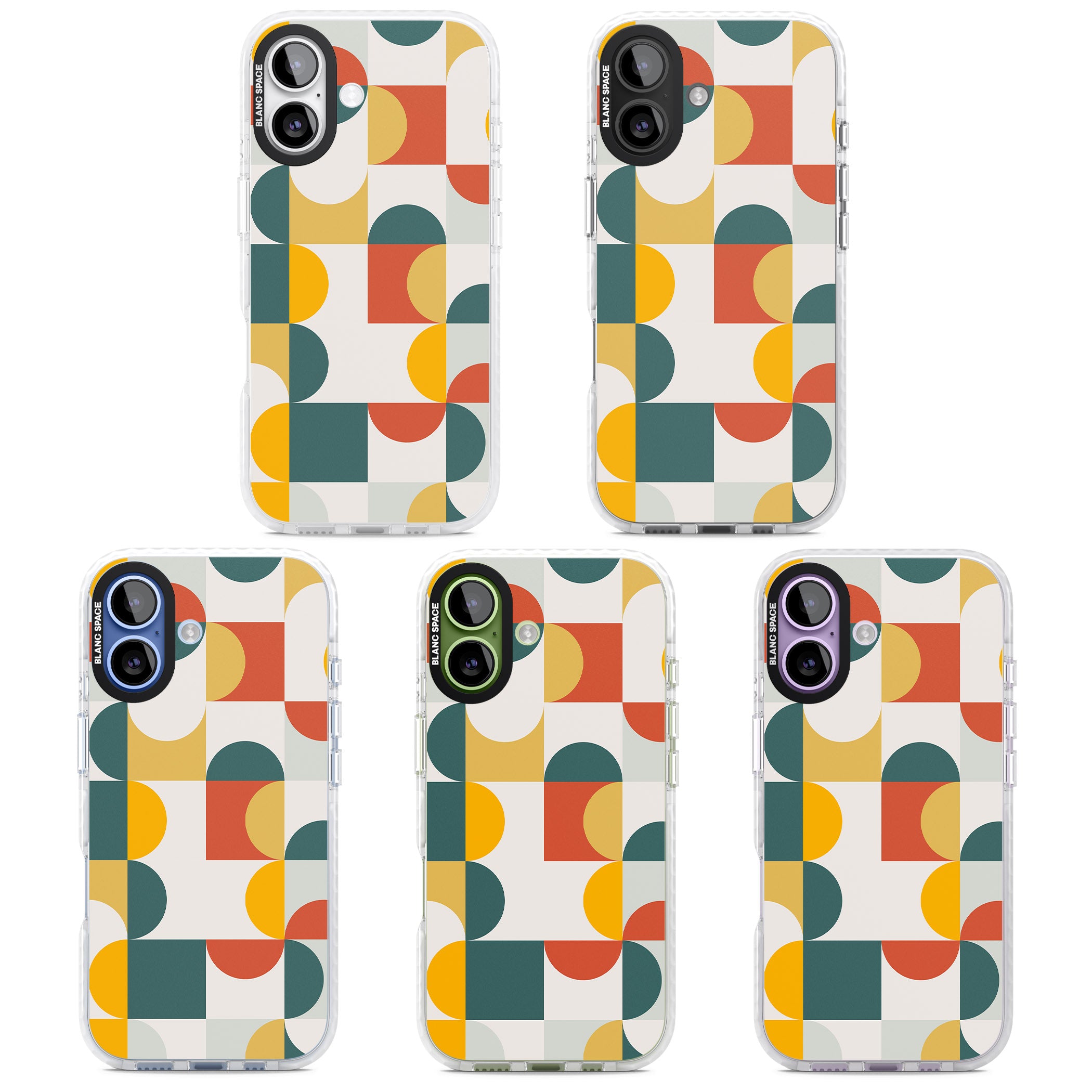 Retro Color Blocks iPhone 17 Impact Pro Clear Phone Case APT Impact Protection