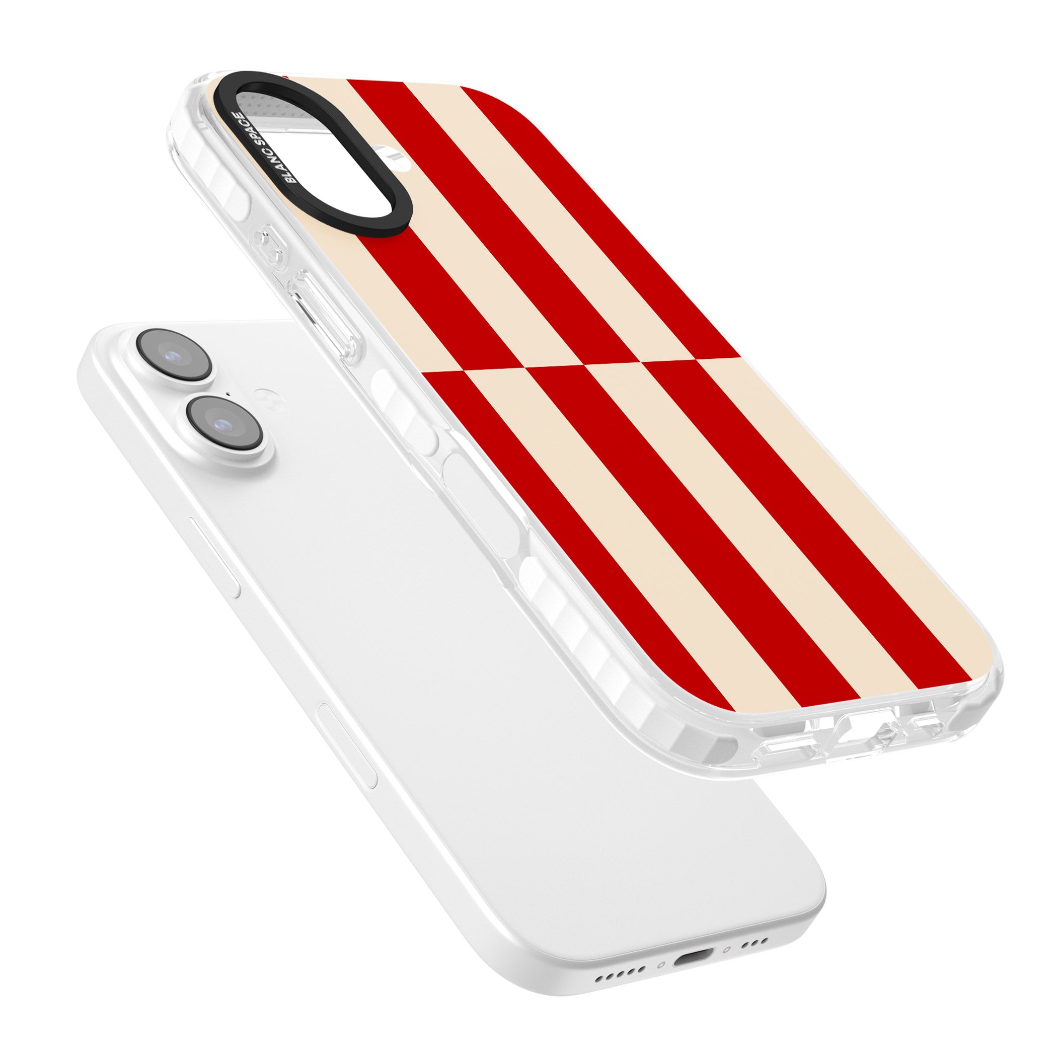 Retro Red Stripes iPhone 17 Impact Pro Clear Phone Case Colours