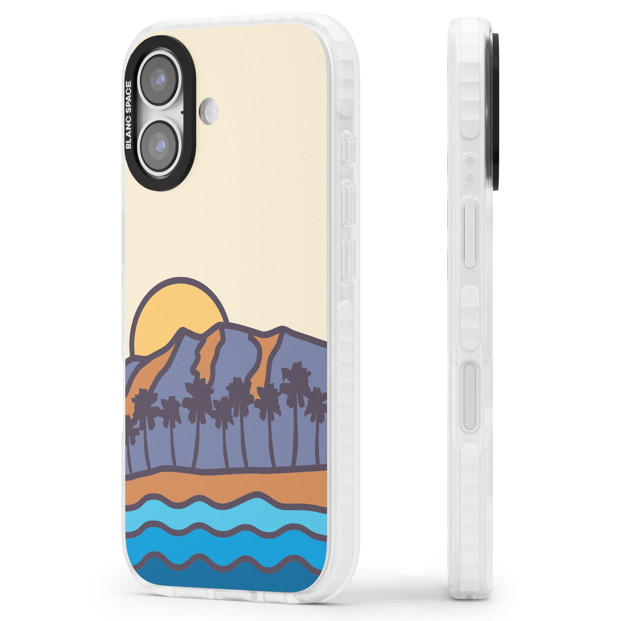 South Sunset iPhone 17 Impact Pro Clear Phone Case Side Profile