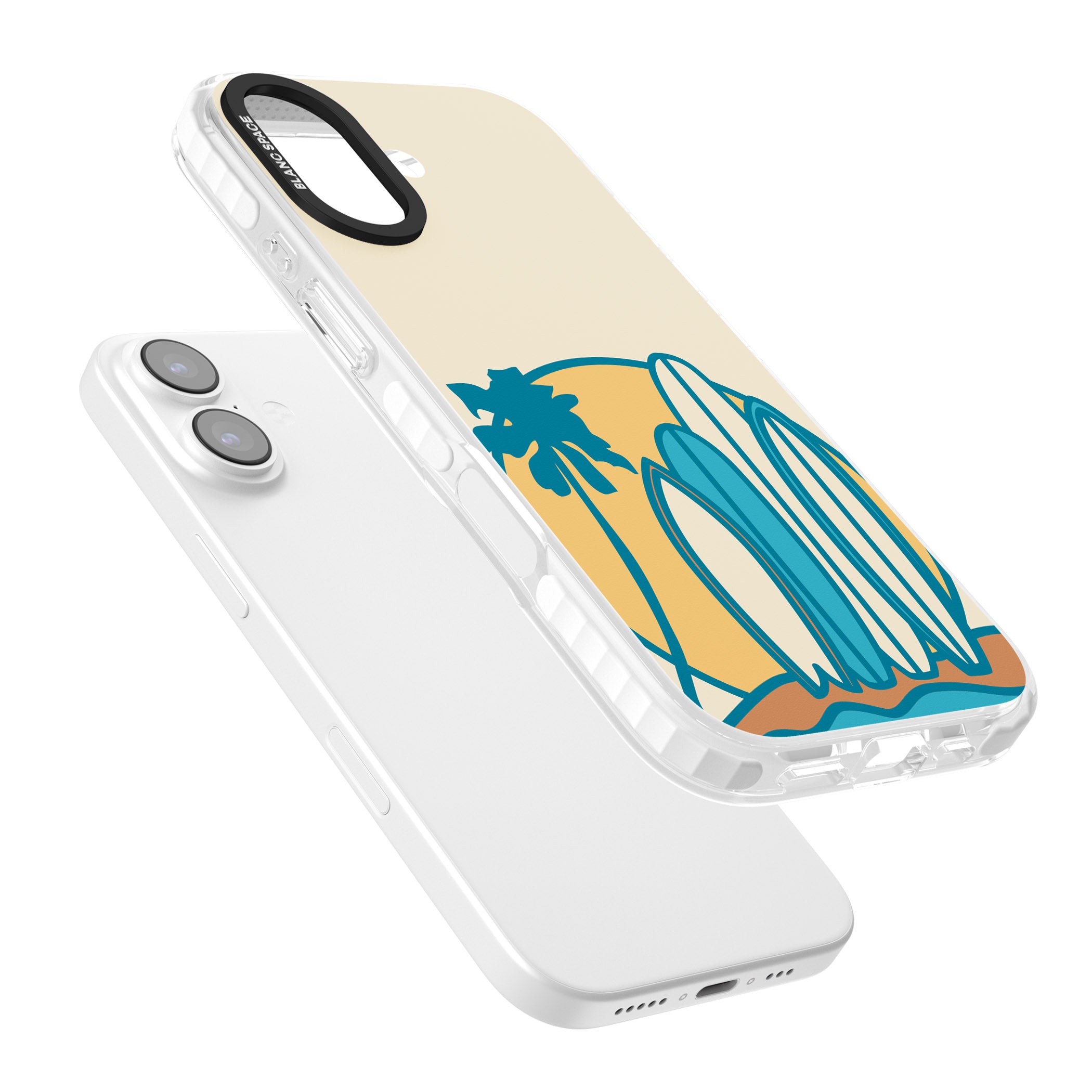 Coastal Surf Vibes iPhone 17 Impact Pro Clear Phone Case Colours