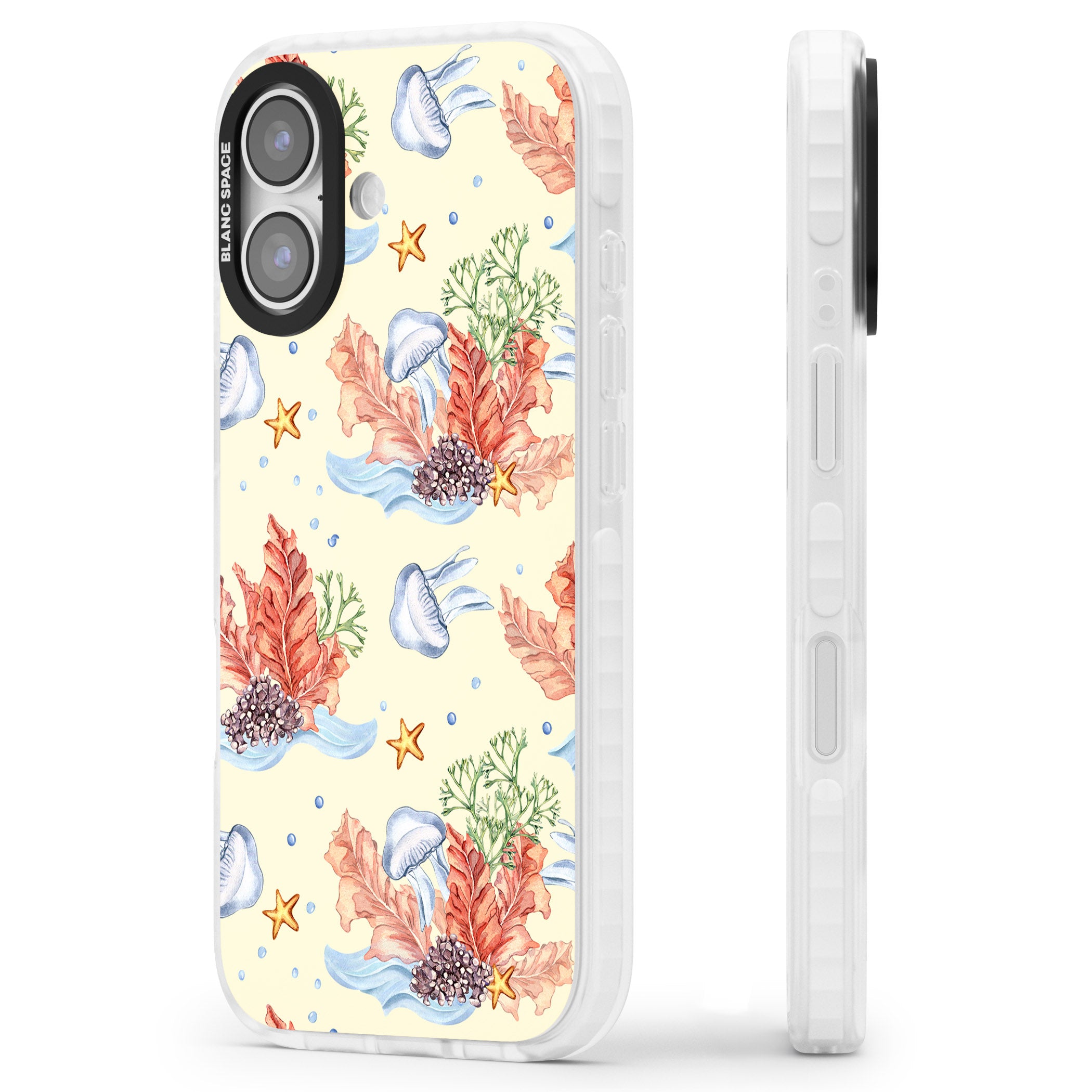 Coral Reef iPhone 17 Impact Pro Clear Phone Case Side Profile