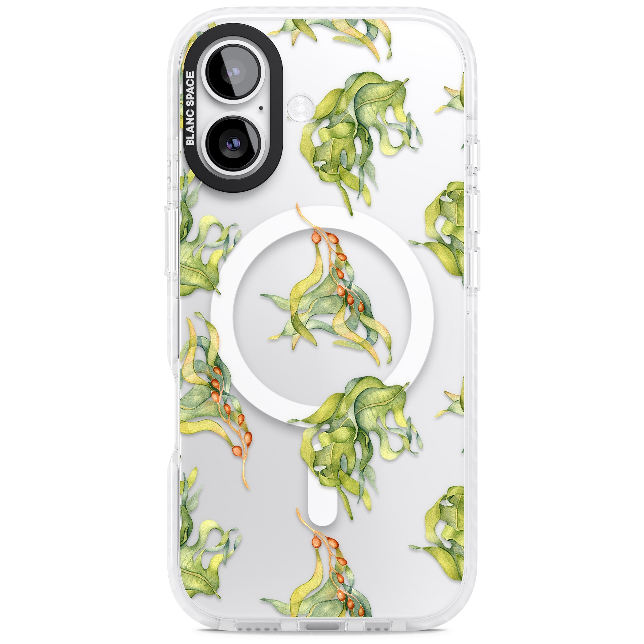 Flowing Seaweed Watercolor iPhone 17 Impact Pro Clear Phone Case