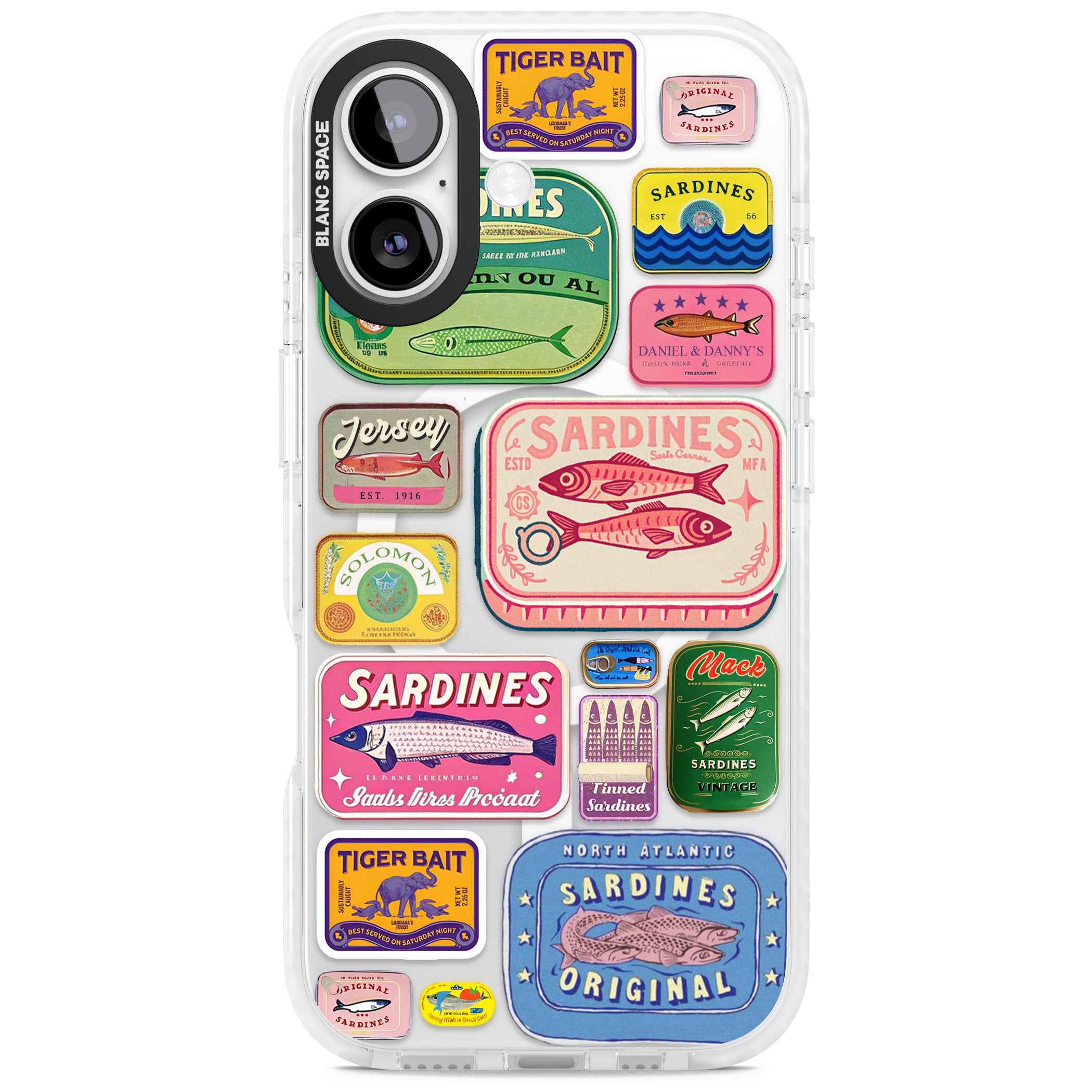 Vintage Sardine Tins iPhone 17 Impact Pro Clear Phone Case