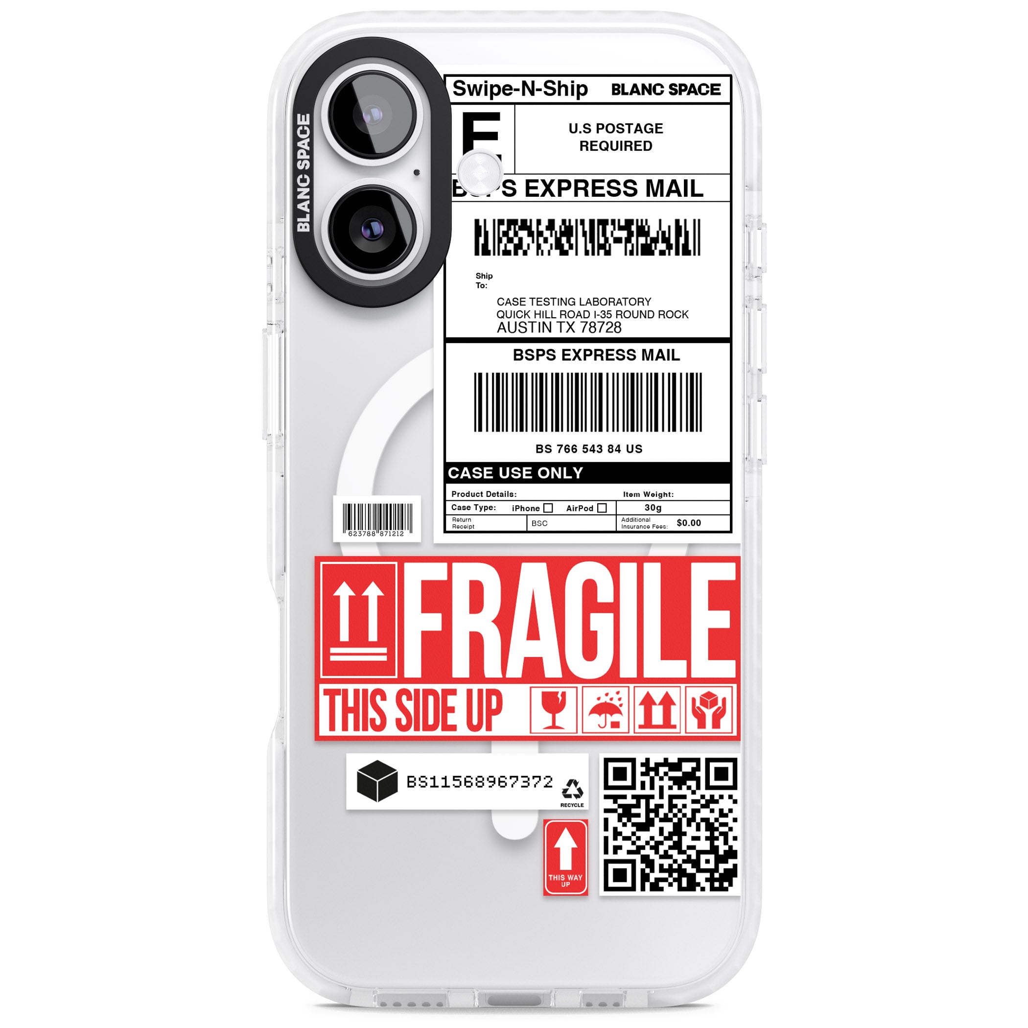 Shipping Label iPhone 17 Impact Pro Clear Phone Case