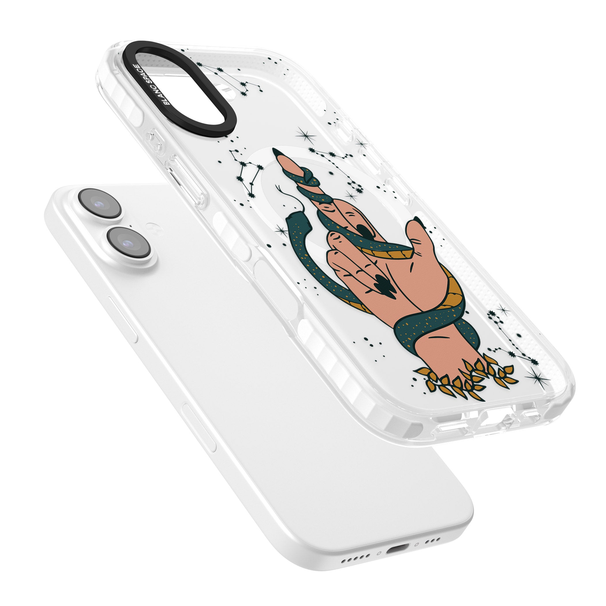 Snakes, Stars And Cynicism iPhone 17 Impact Pro Clear Phone Case Colours