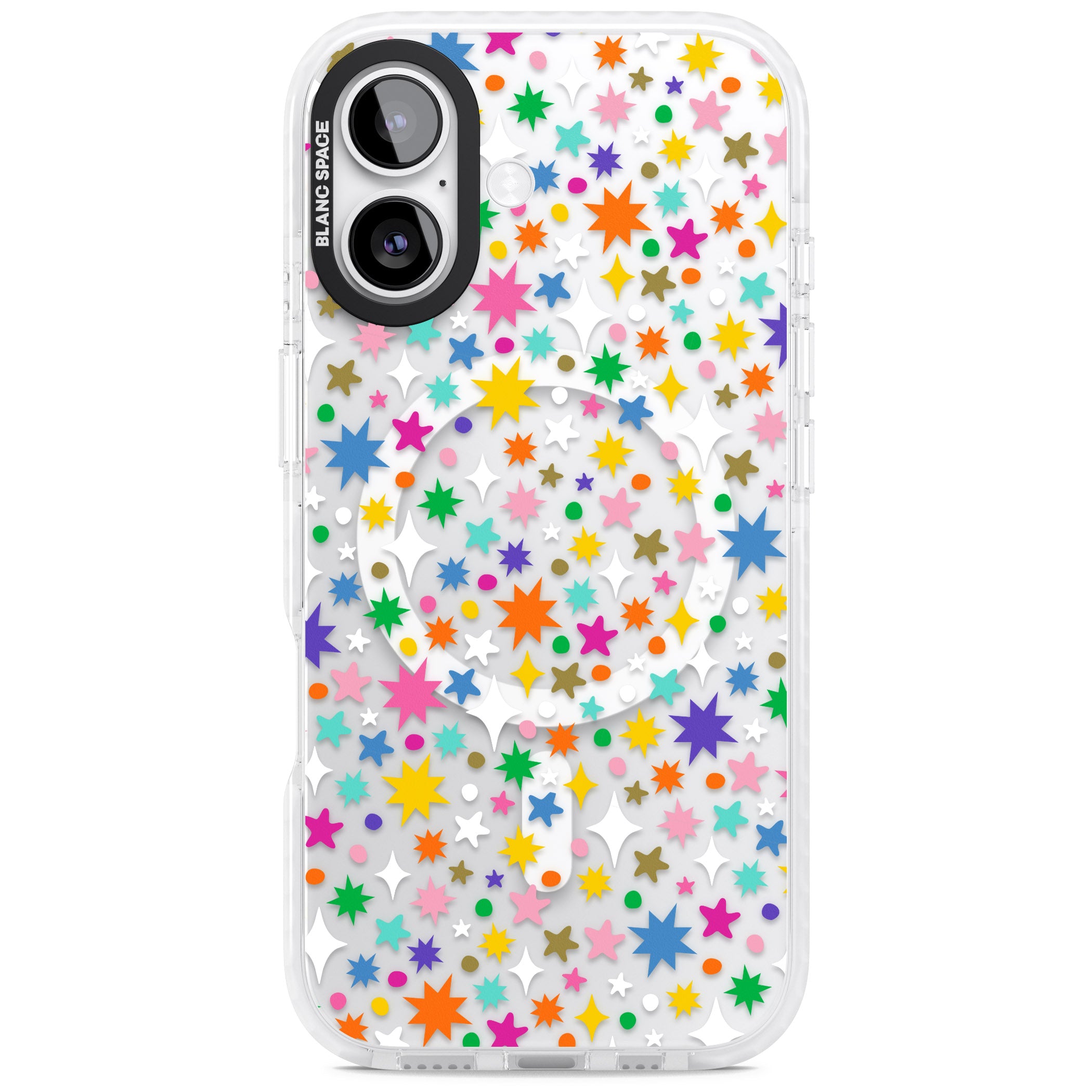 Rainbow Starburst iPhone 17 Impact Pro Clear Phone Case