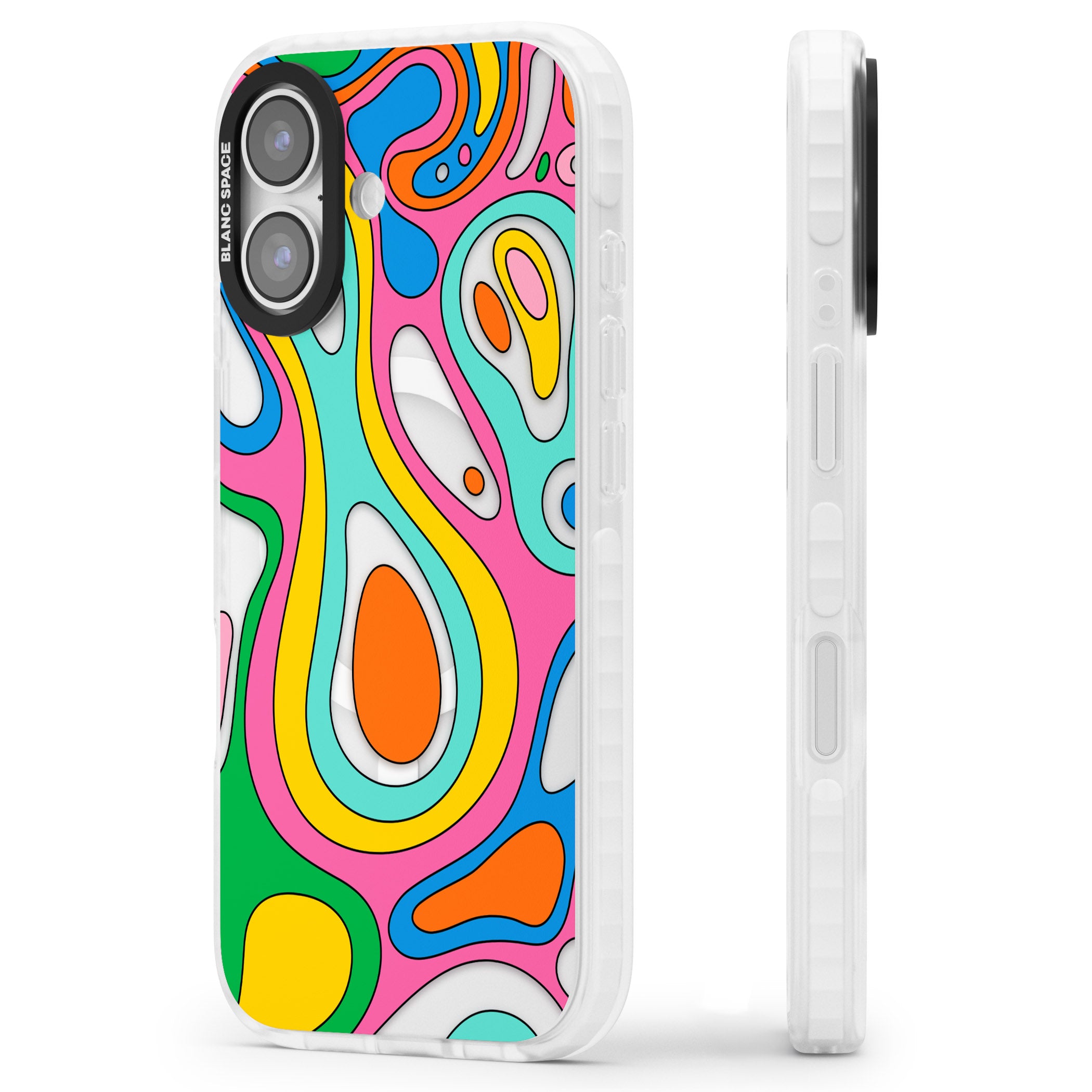 Dreams & Grooves iPhone 17 Impact Pro Clear Phone Case Side Profile