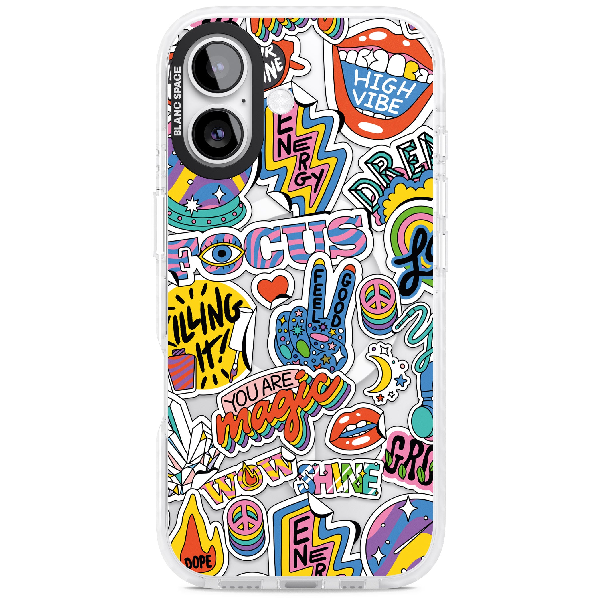 Magic Sticker Collage iPhone 17 Impact Pro Clear Phone Case