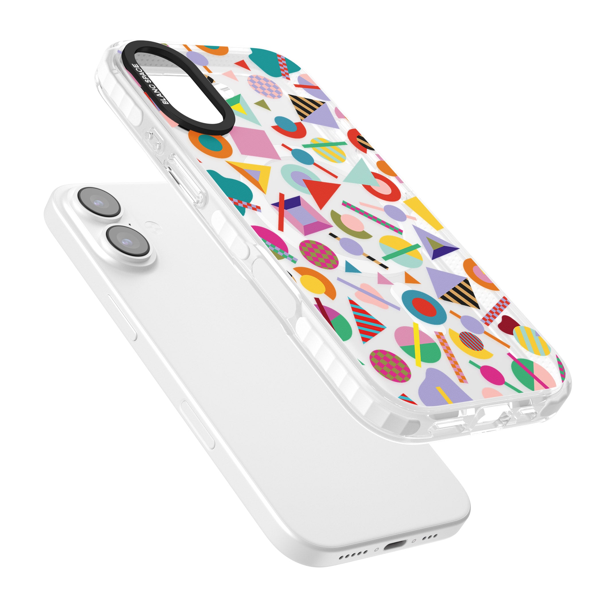 Retro Carnival Shapes iPhone 17 Impact Pro Clear Phone Case Colours