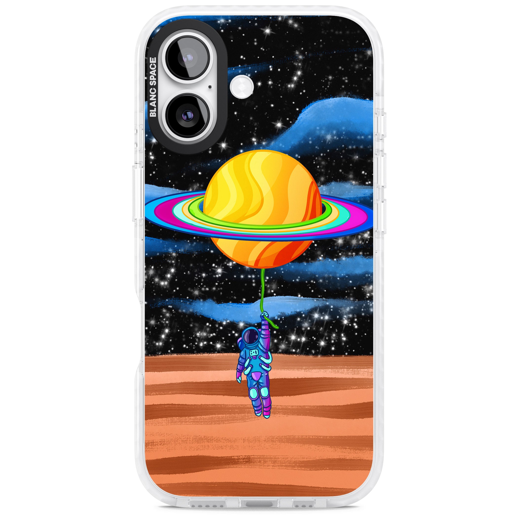 World On Helium iPhone 17 Impact Pro Clear Phone Case