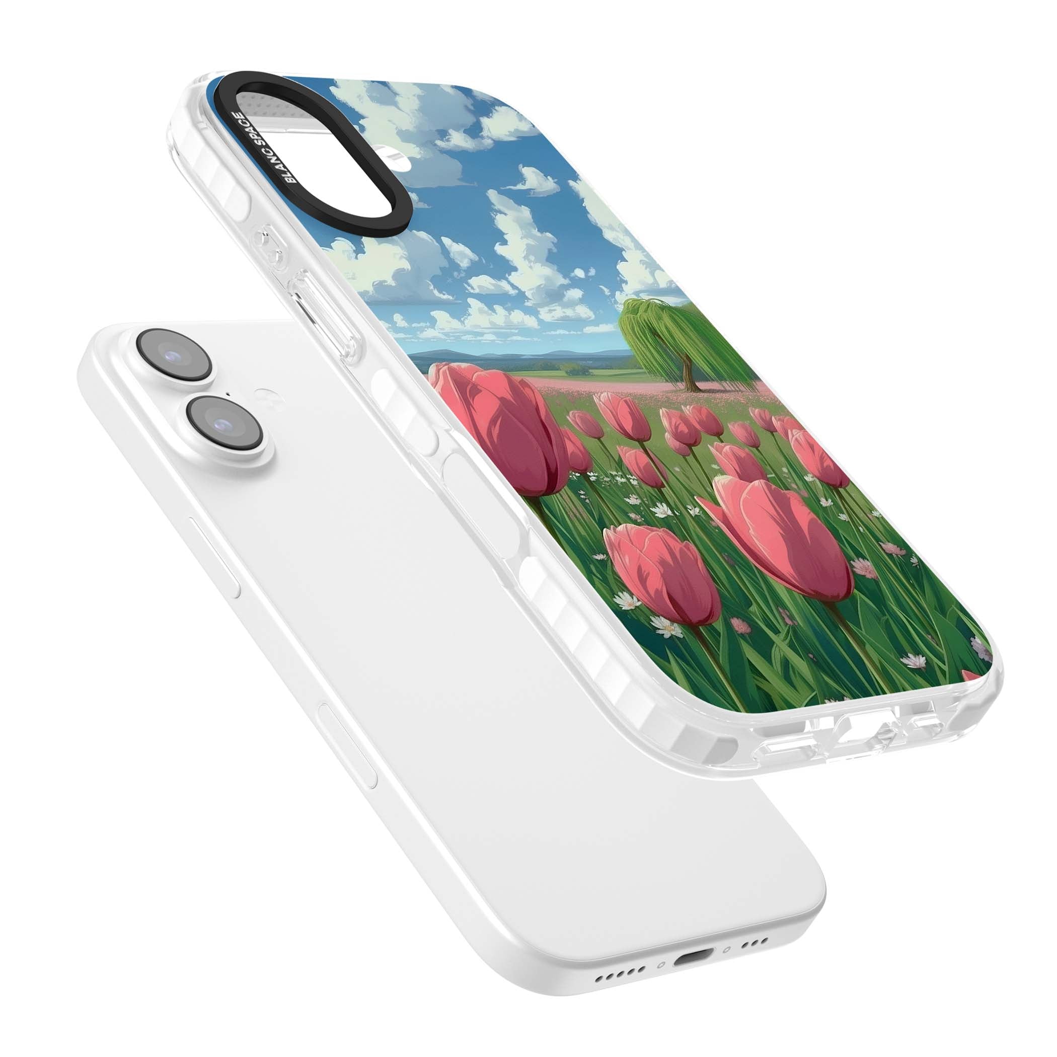 Willow By The Pink Tulips floral iPhone case | Impact Magsafe case for iPhone 17