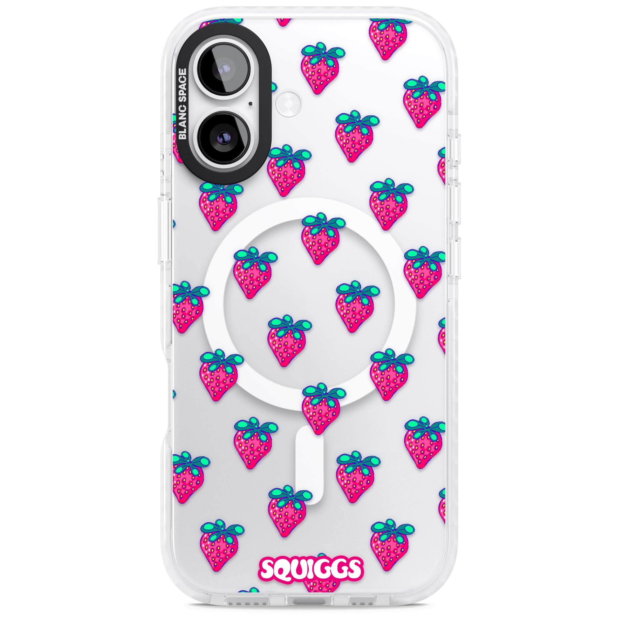 Strawberry Patch iPhone 17 Impact Pro Clear Phone Case